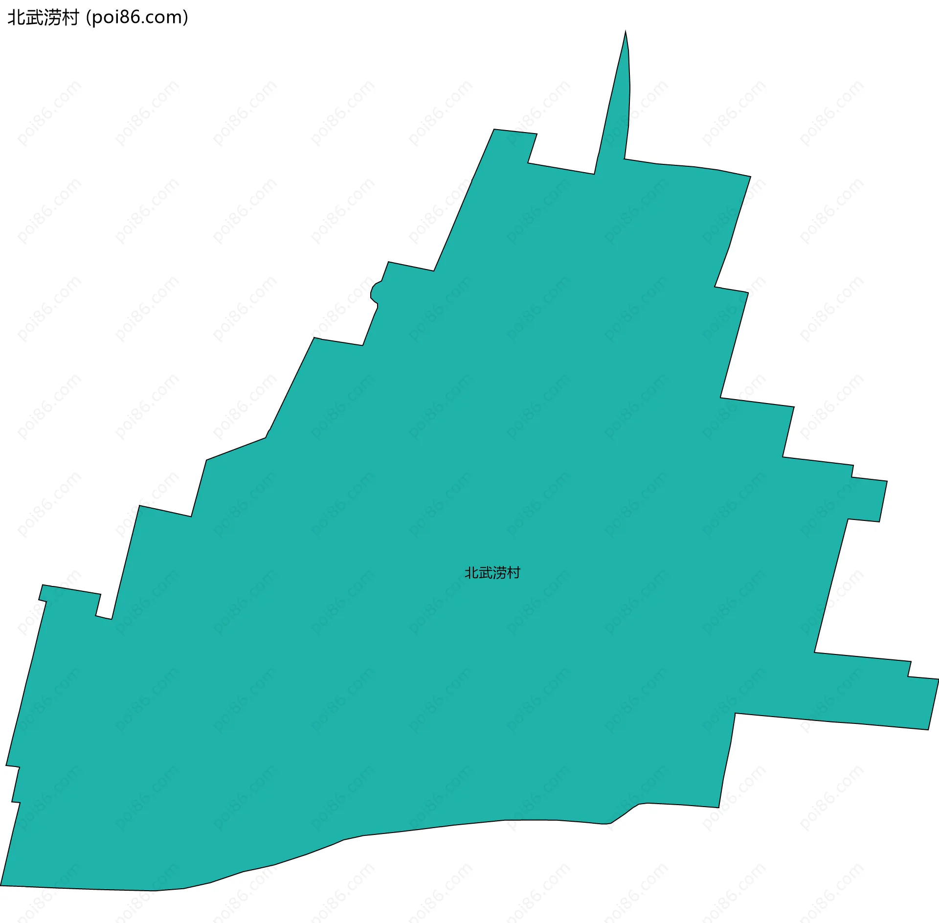 北武涝村边界地图