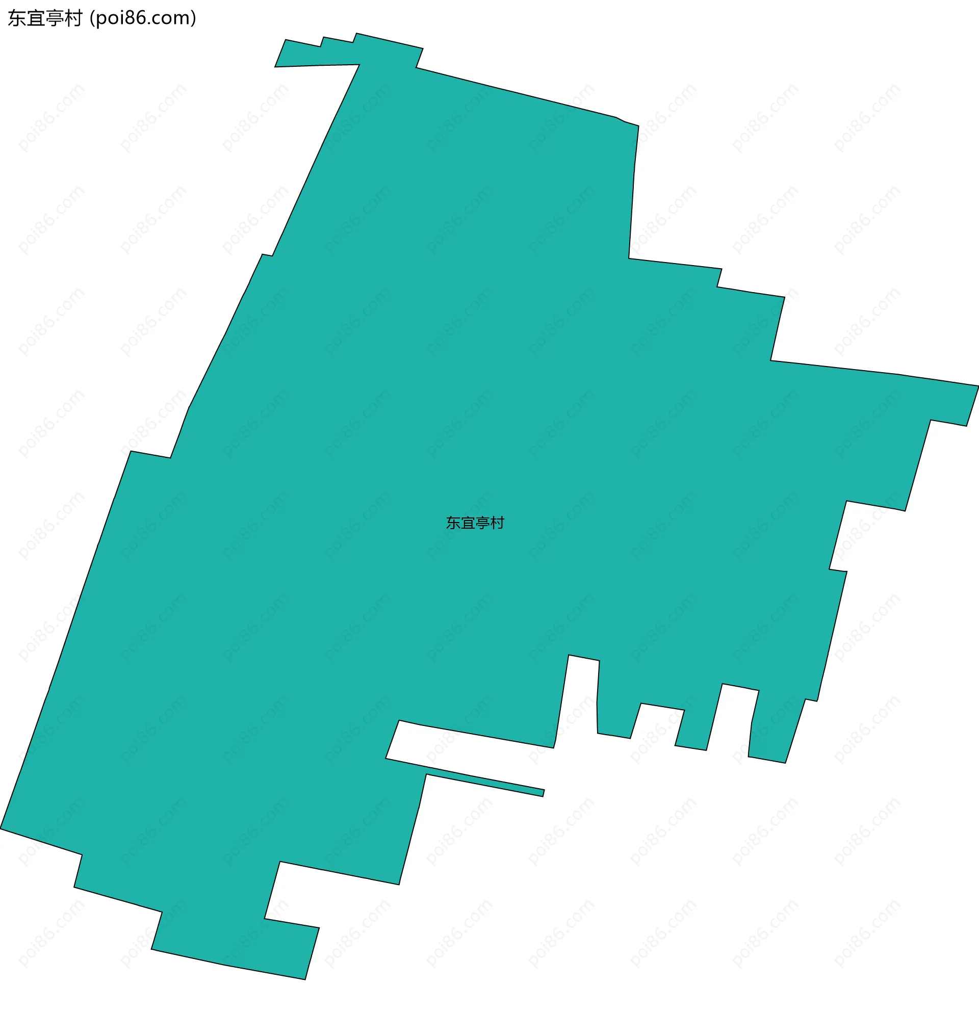 东宜亭村边界地图