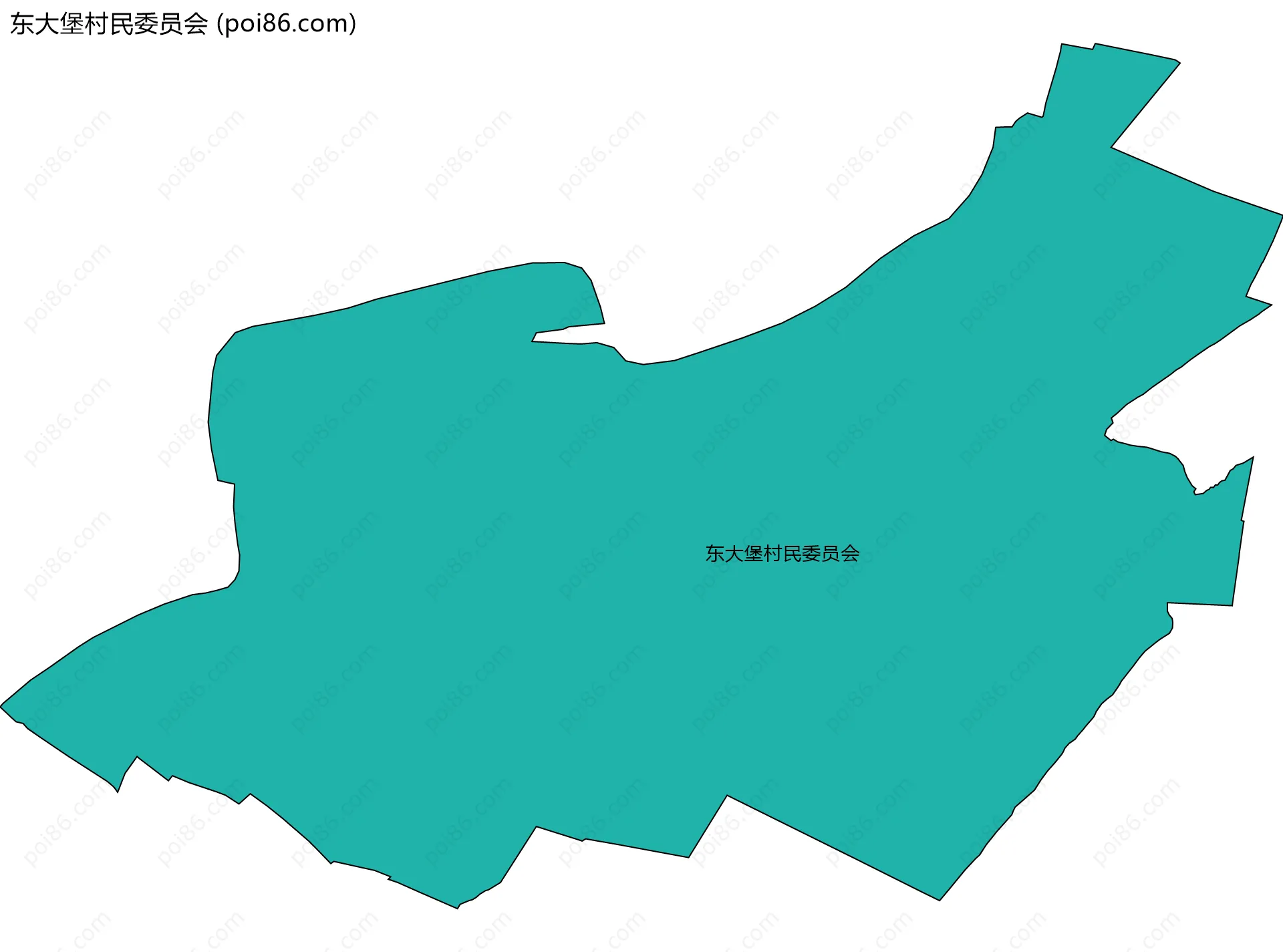 东大堡村民委员会边界地图
