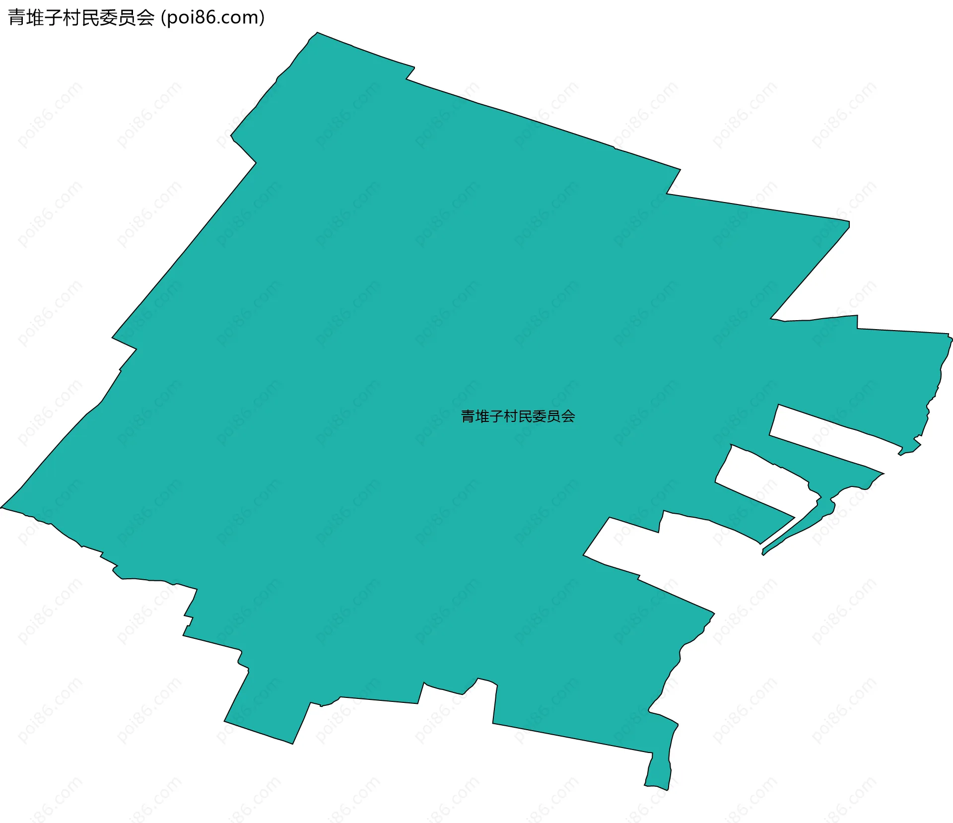 青堆子村民委员会边界地图