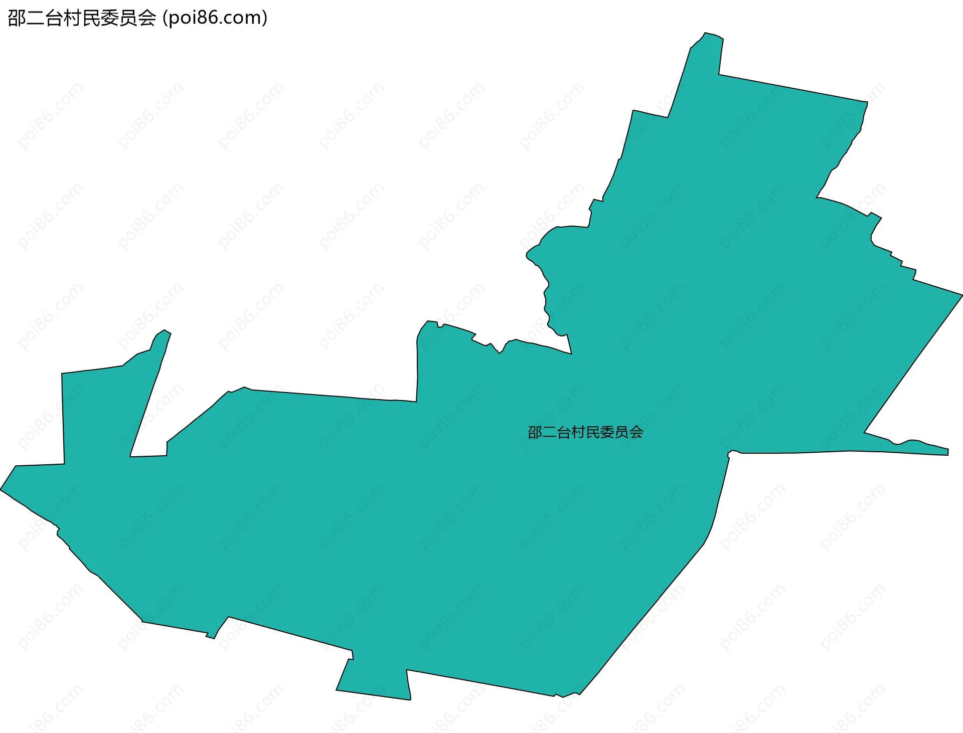邵二台村民委员会边界地图
