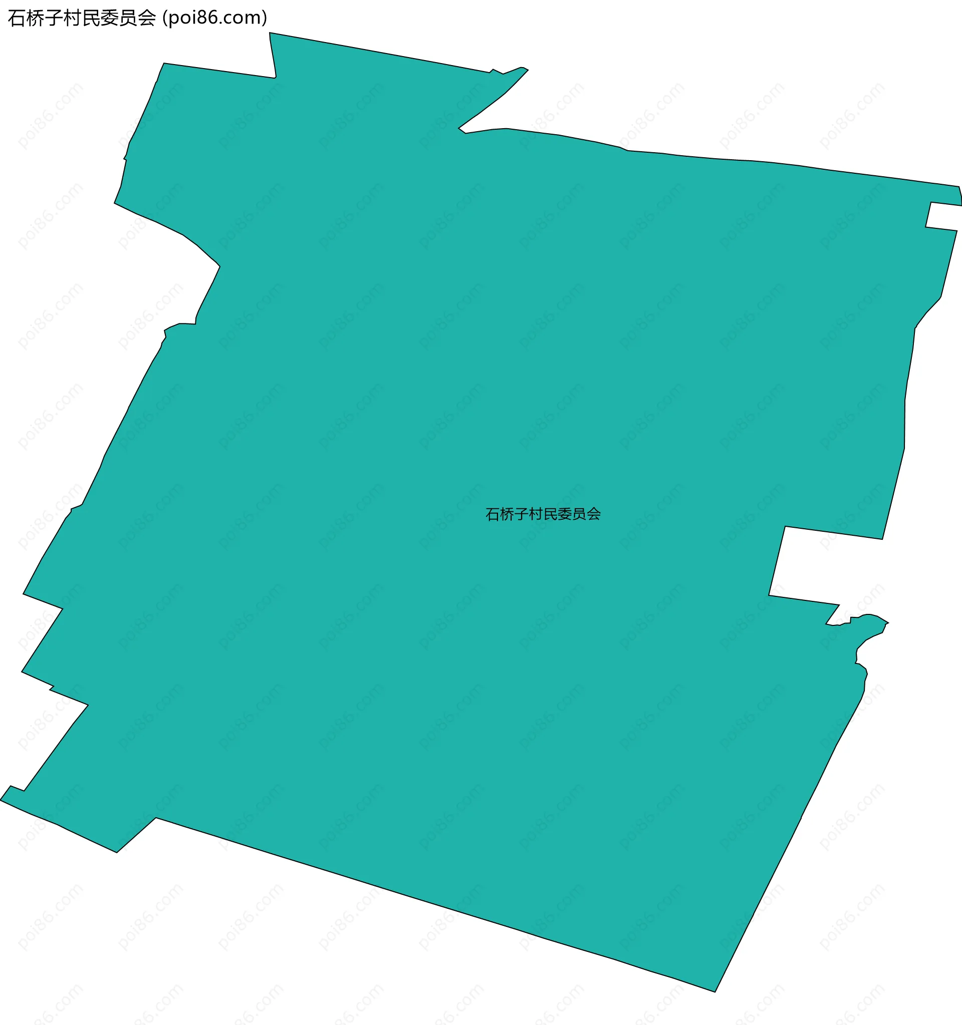 石桥子村民委员会边界地图