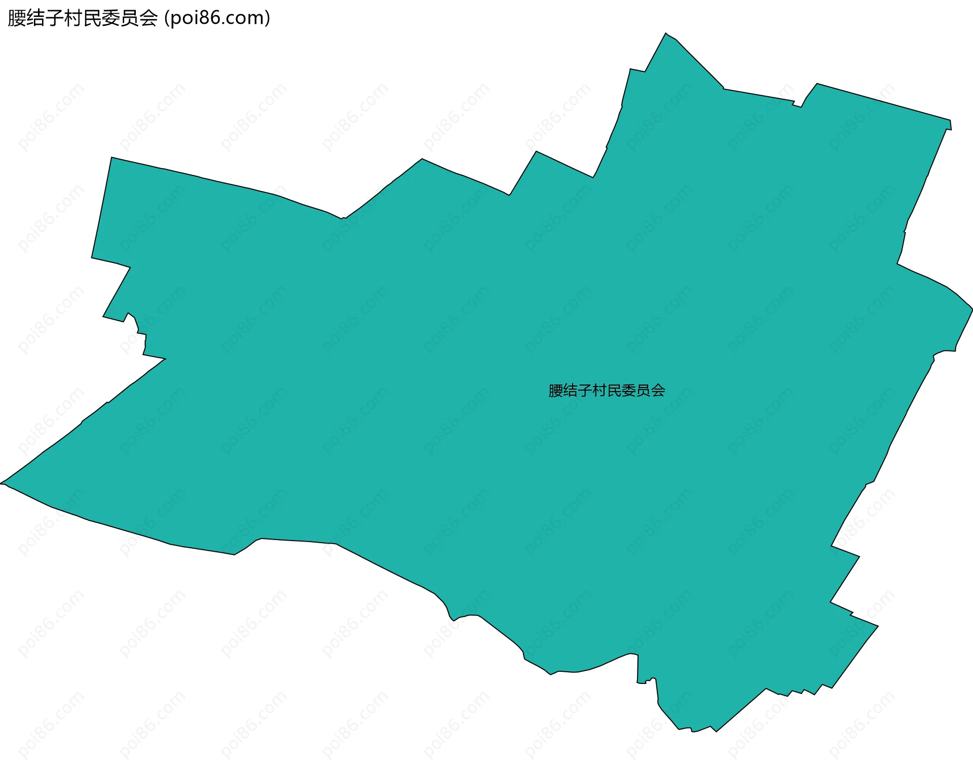 腰结子村民委员会边界地图