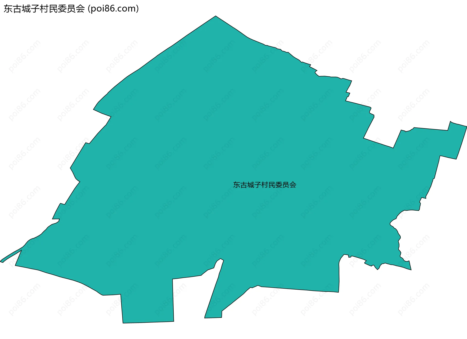 东古城子村民委员会边界地图