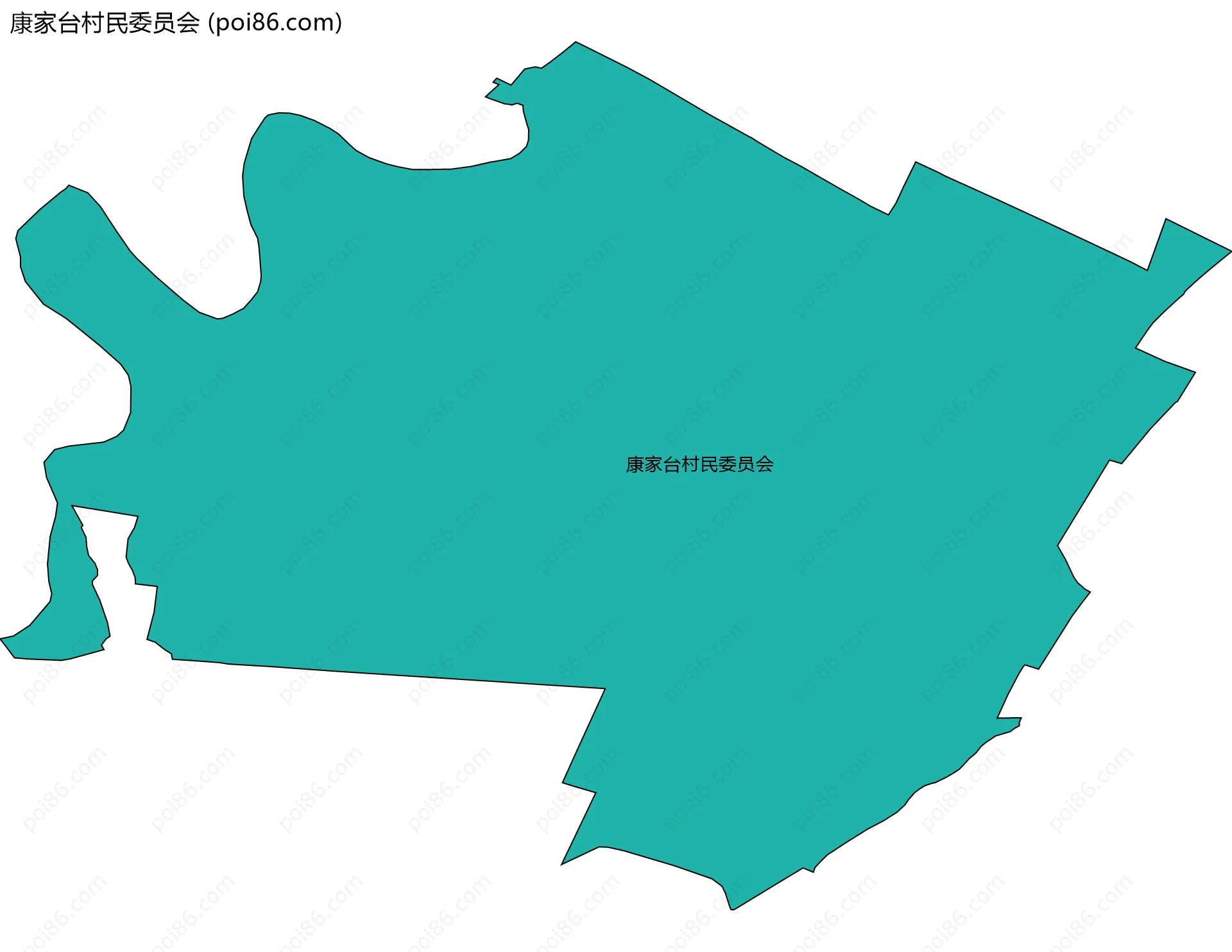 康家台村民委员会边界地图