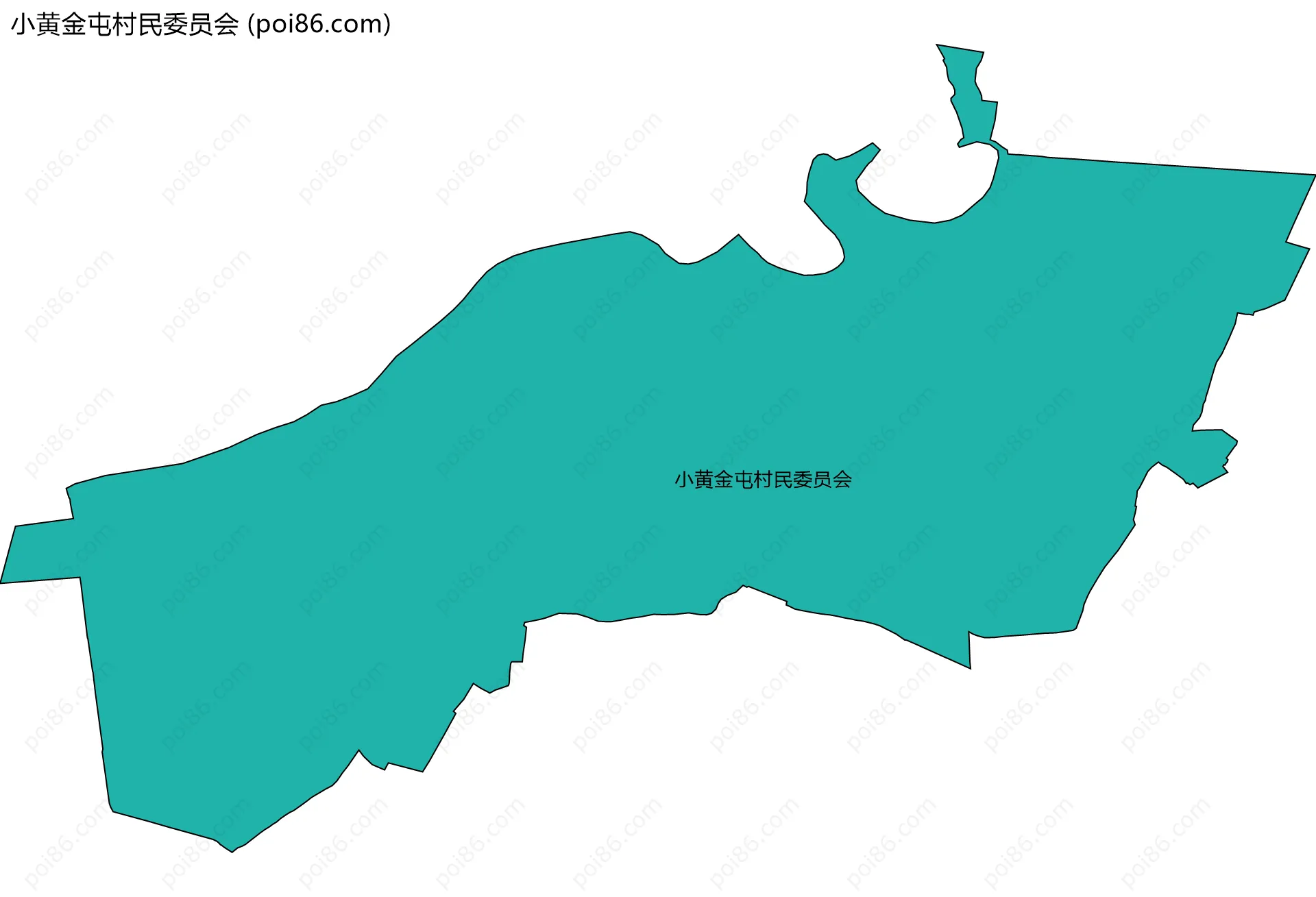 小黄金屯村民委员会边界地图