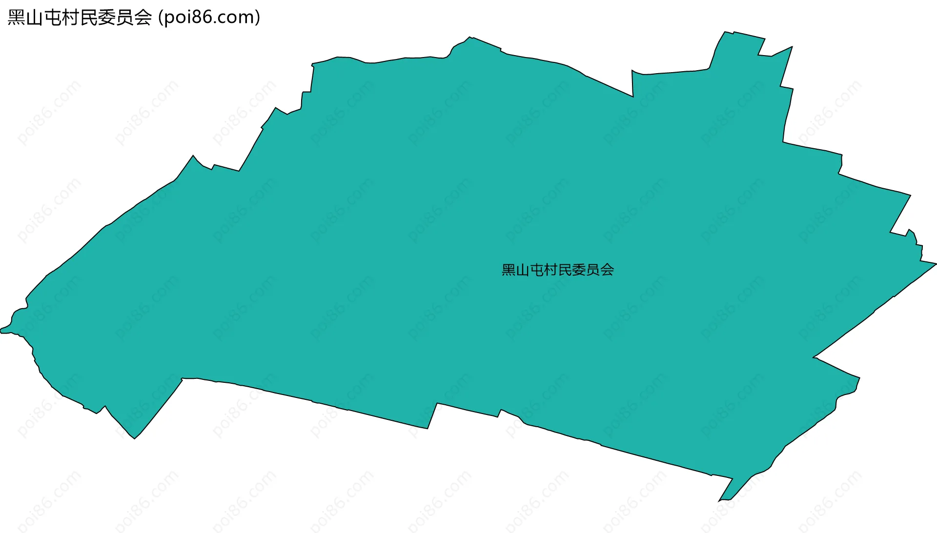 黑山屯村民委员会边界地图