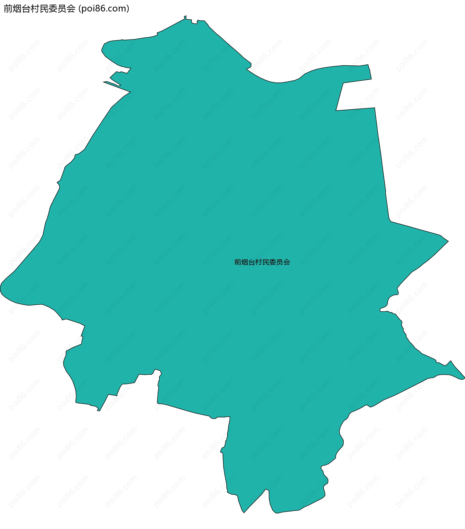 前烟台村民委员会边界地图