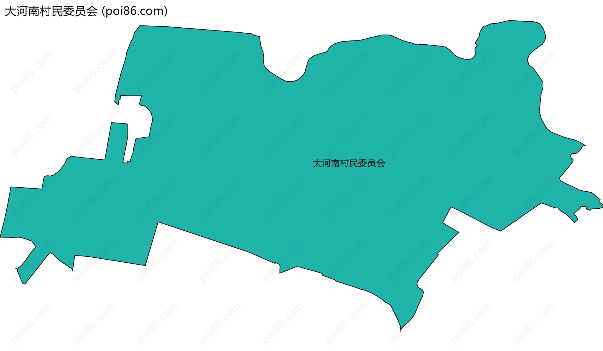 大河南村民委员会边界地图