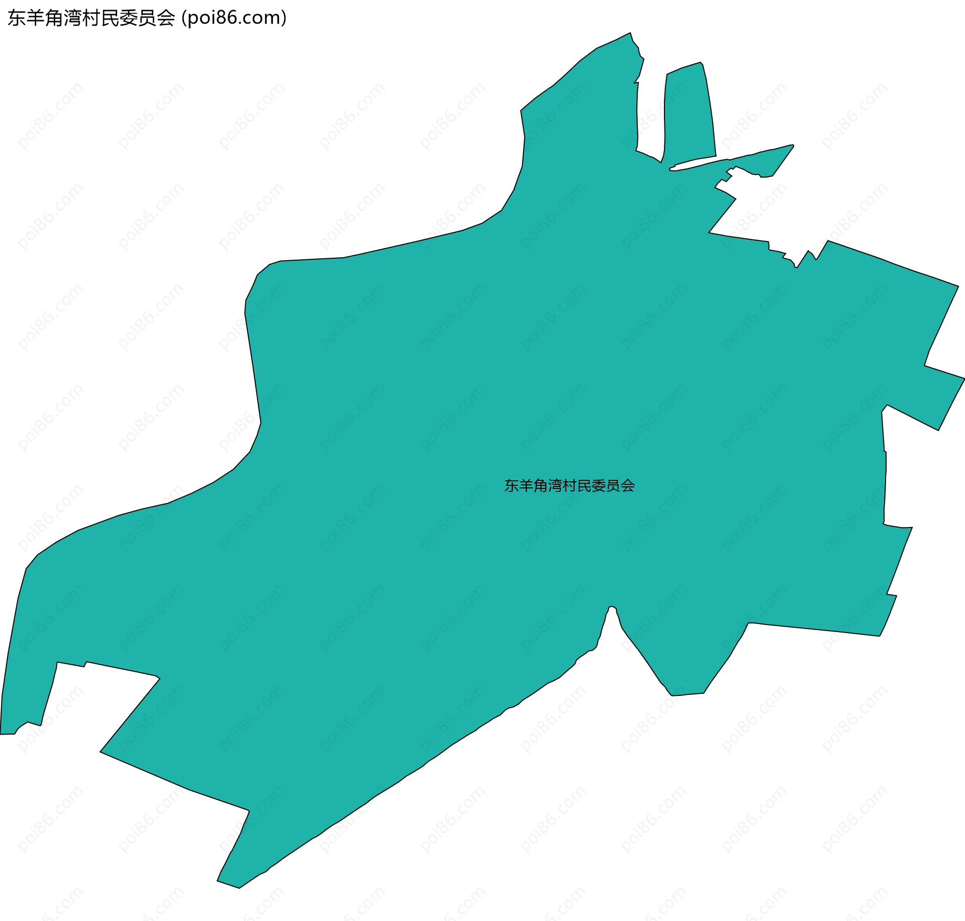 东羊角湾村民委员会边界地图