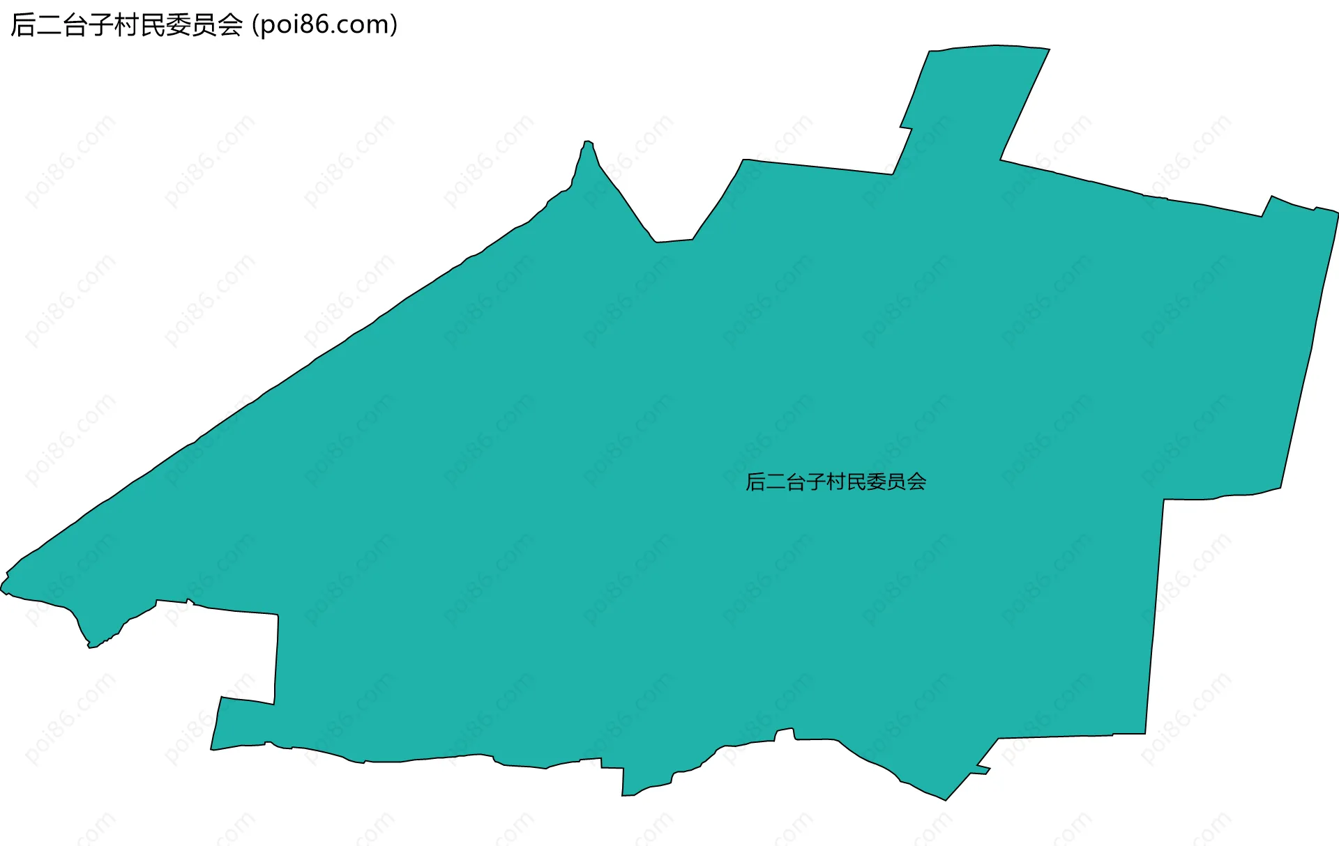 后二台子村民委员会边界地图