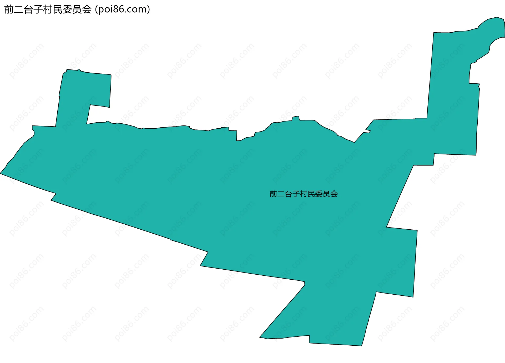 前二台子村民委员会边界地图