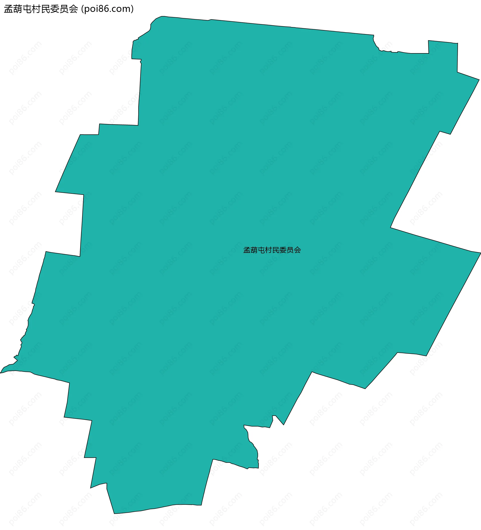 孟葫屯村民委员会边界地图