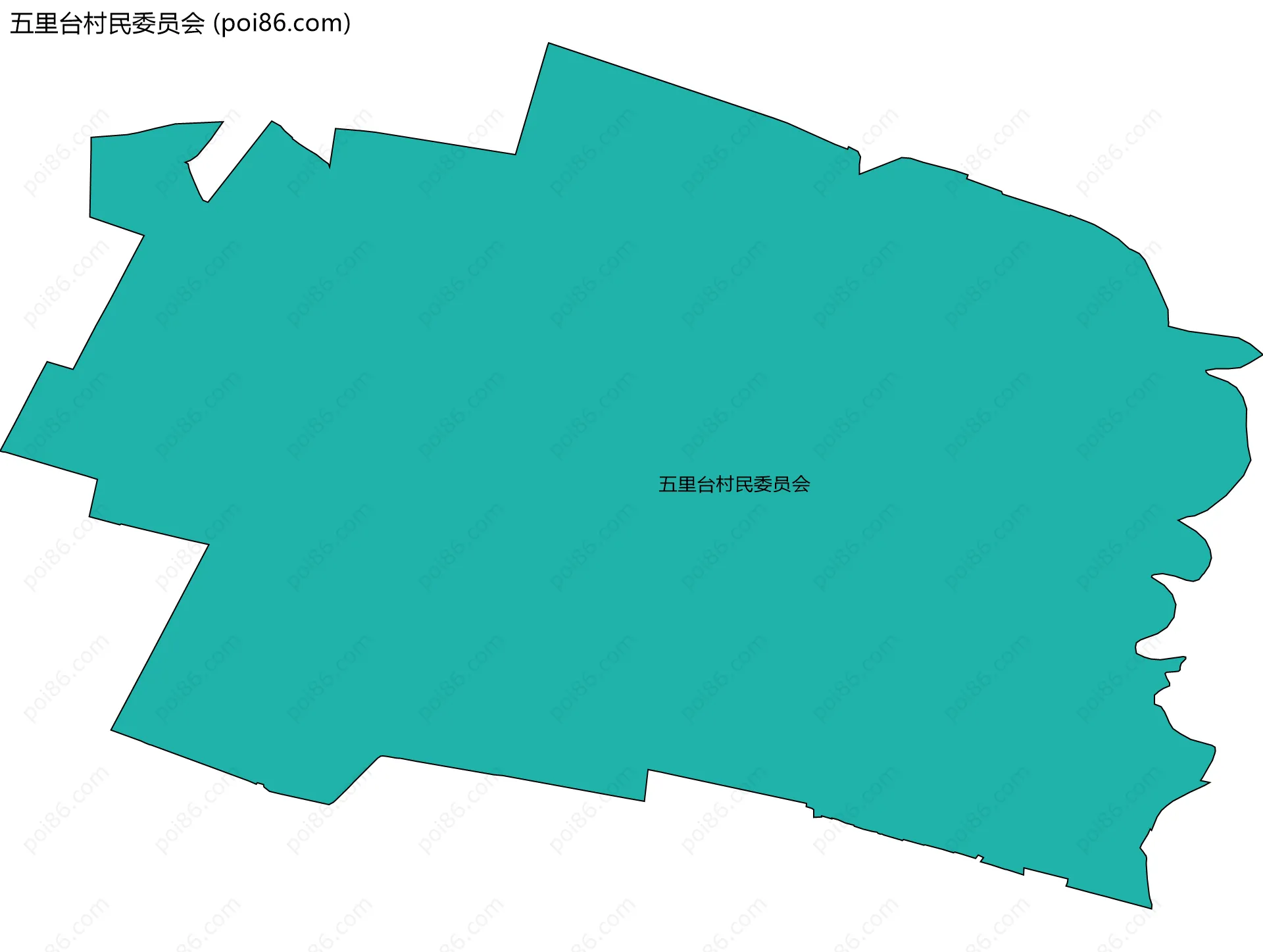 五里台村民委员会边界地图