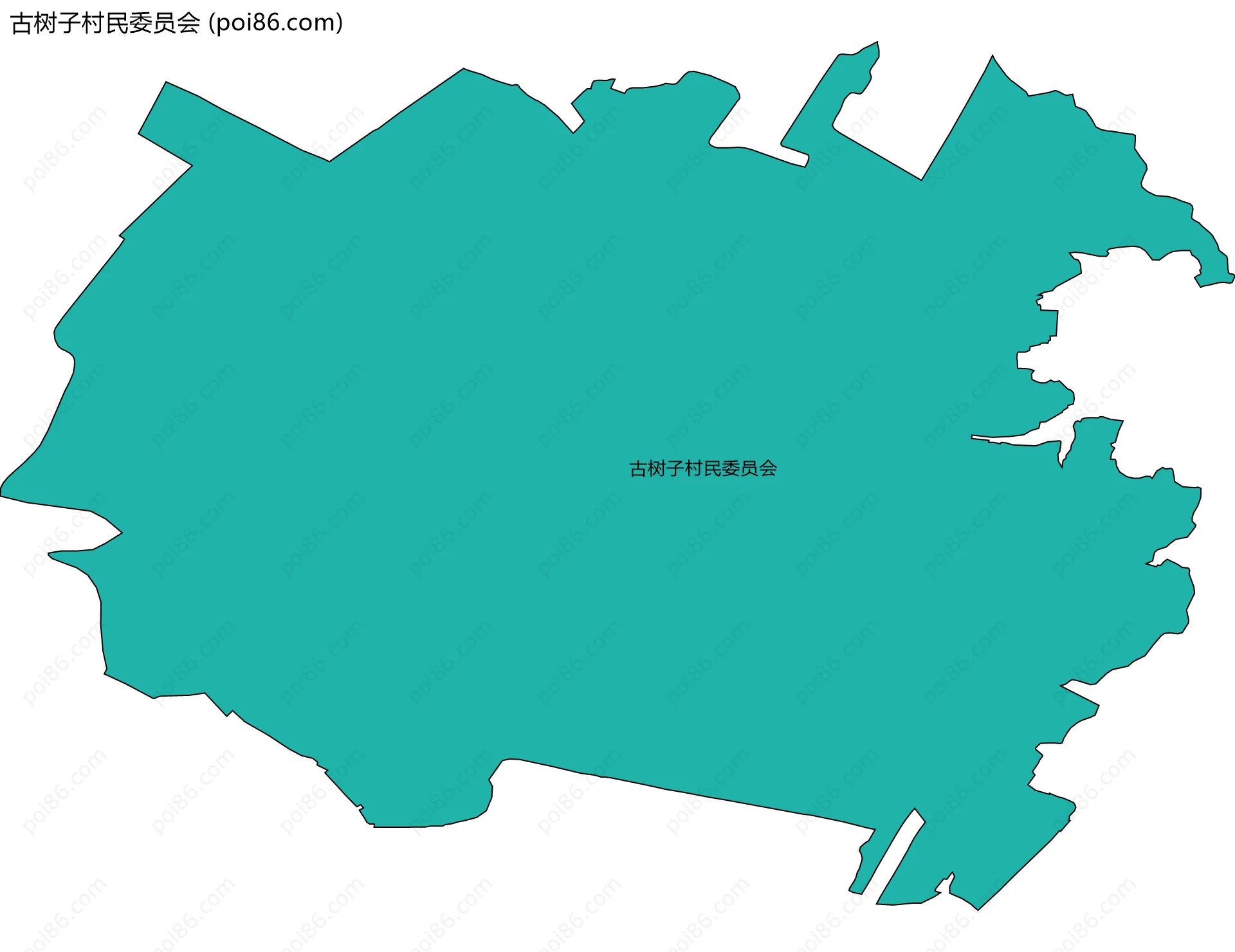 古树子村民委员会边界地图