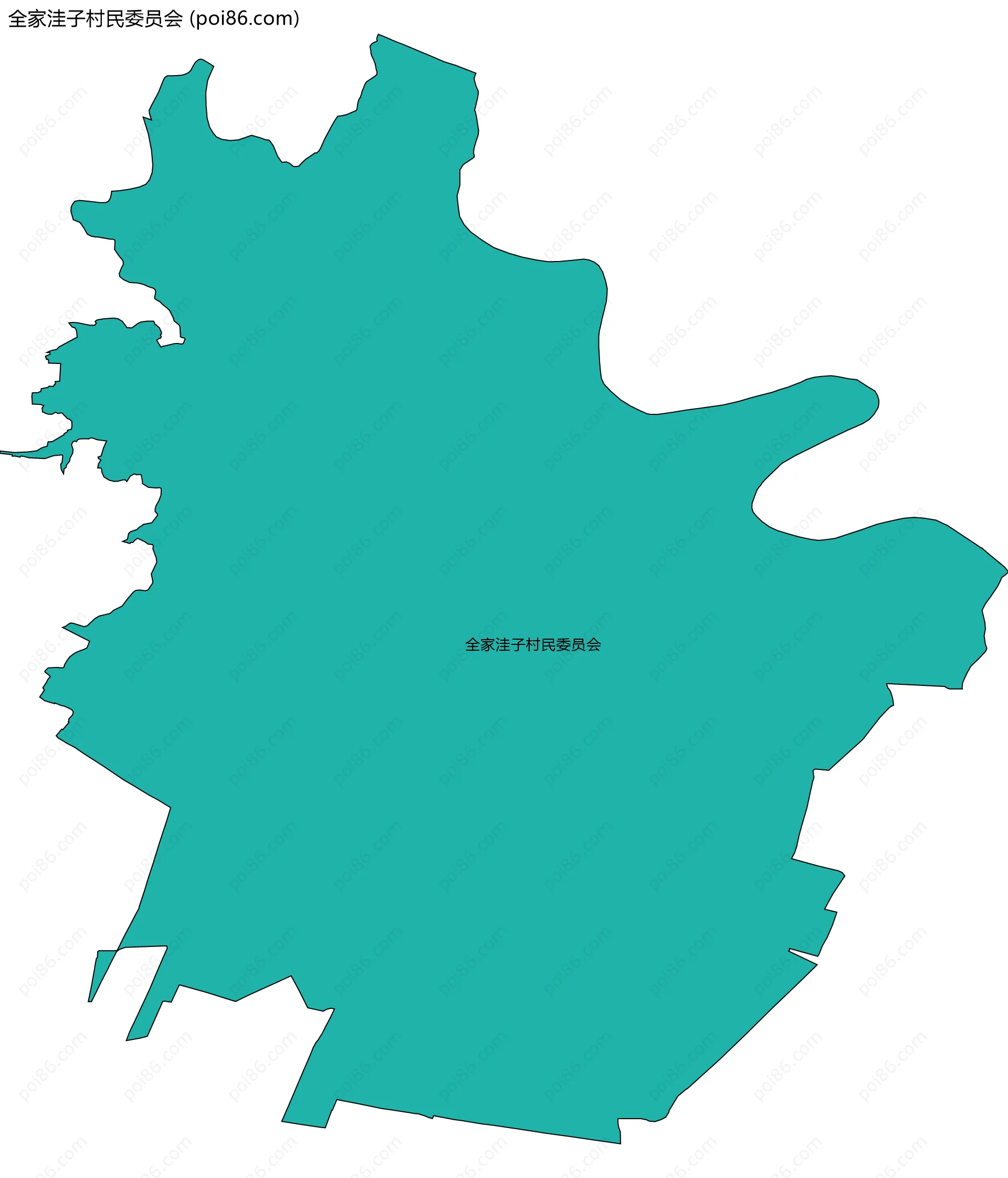 全家洼子村民委员会边界地图