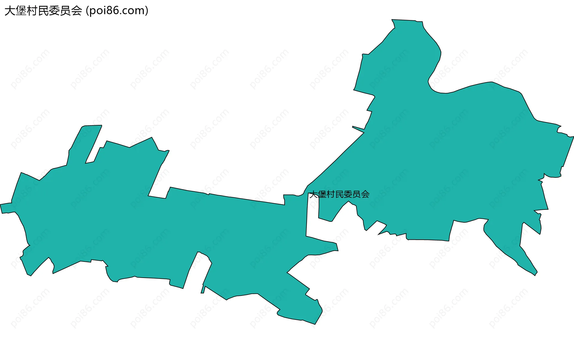 大堡村民委员会边界地图