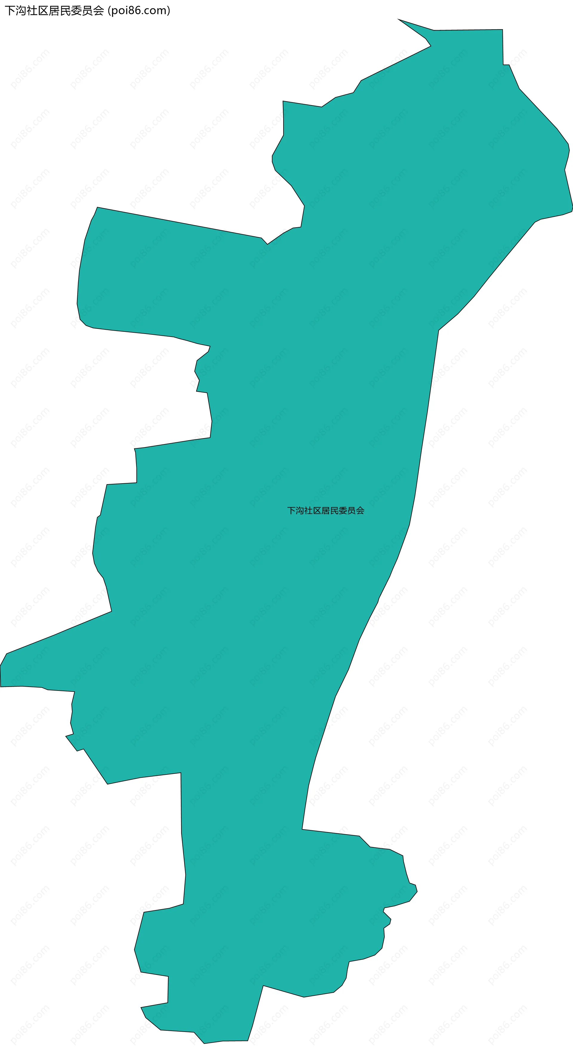 下沟社区居民委员会边界地图