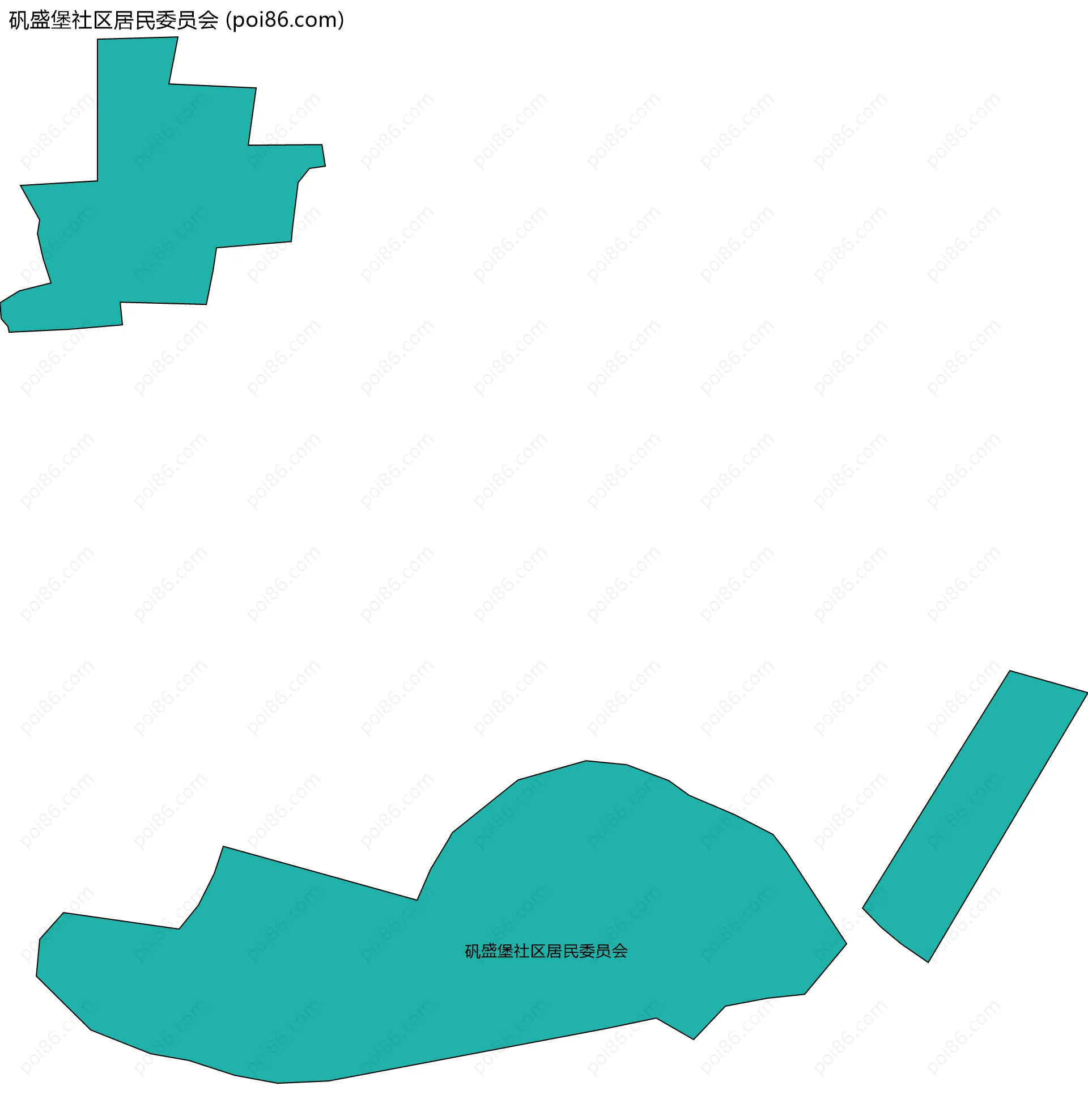 矾盛堡社区居民委员会边界地图