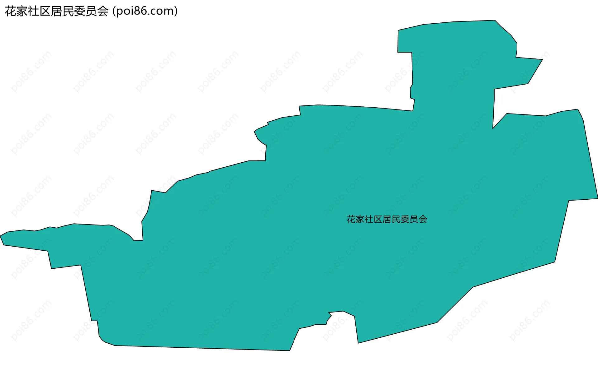 花家社区居民委员会边界地图