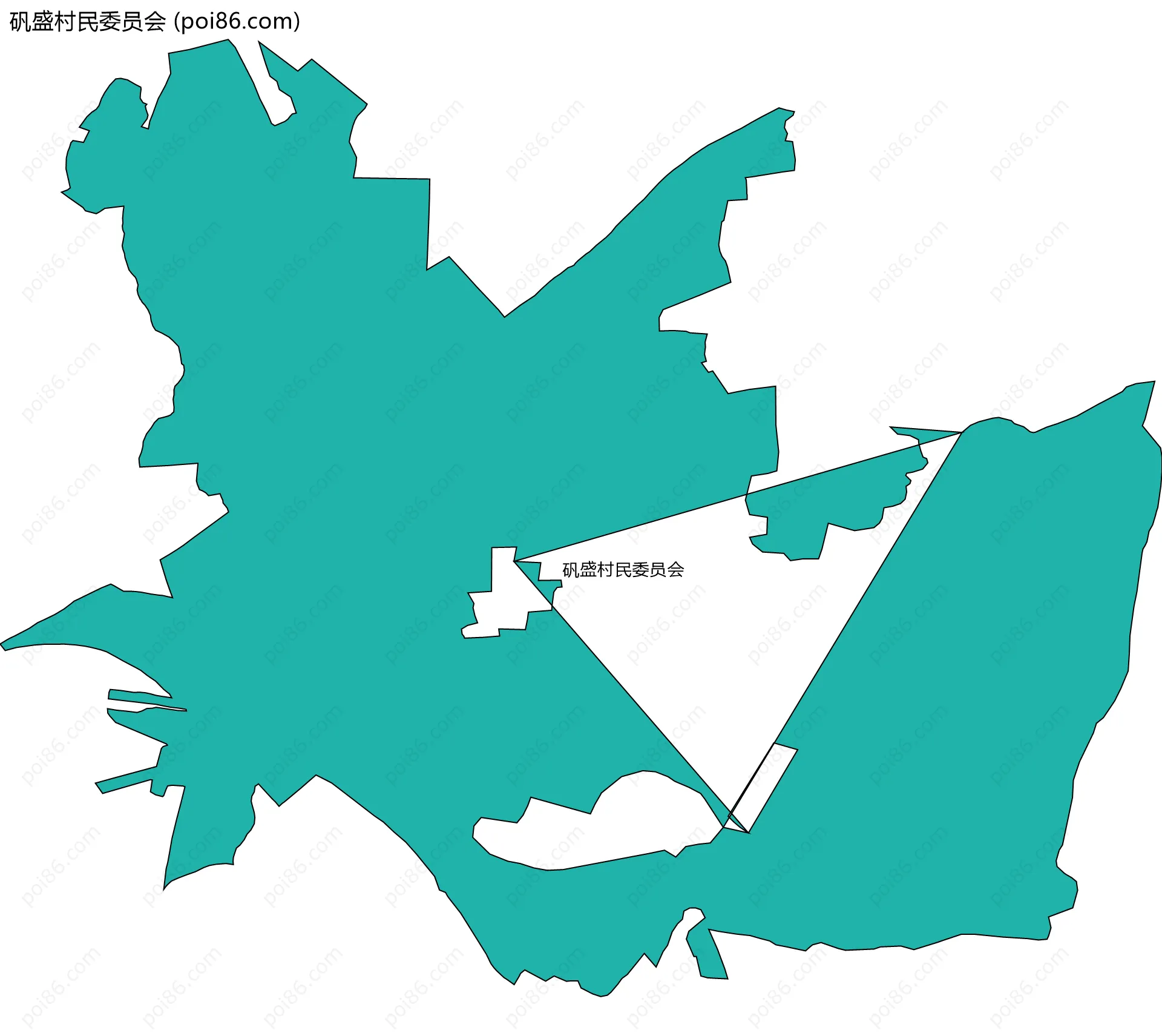 矾盛村民委员会边界地图