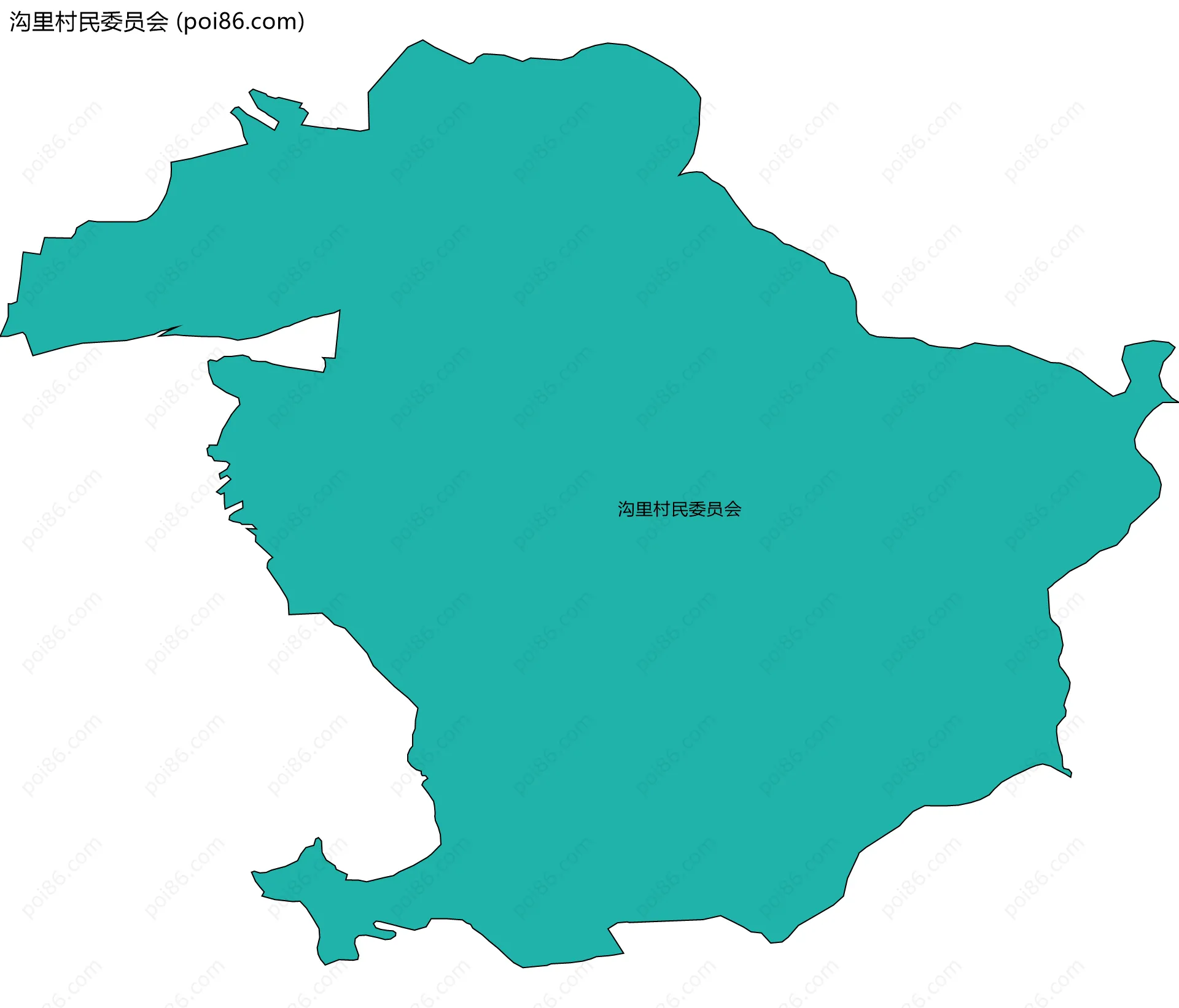 沟里村民委员会边界地图