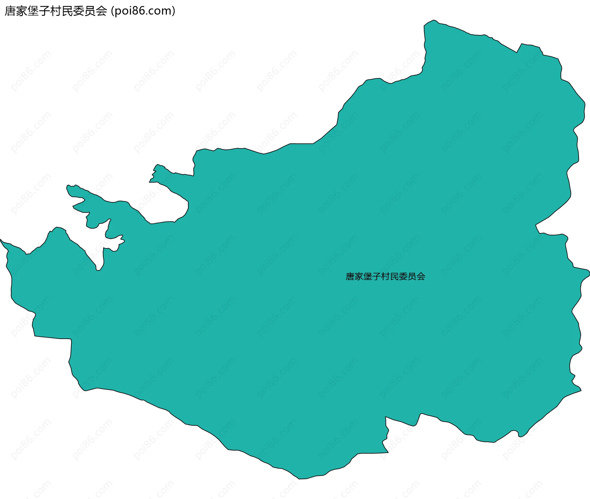 唐家堡子村民委员会边界地图