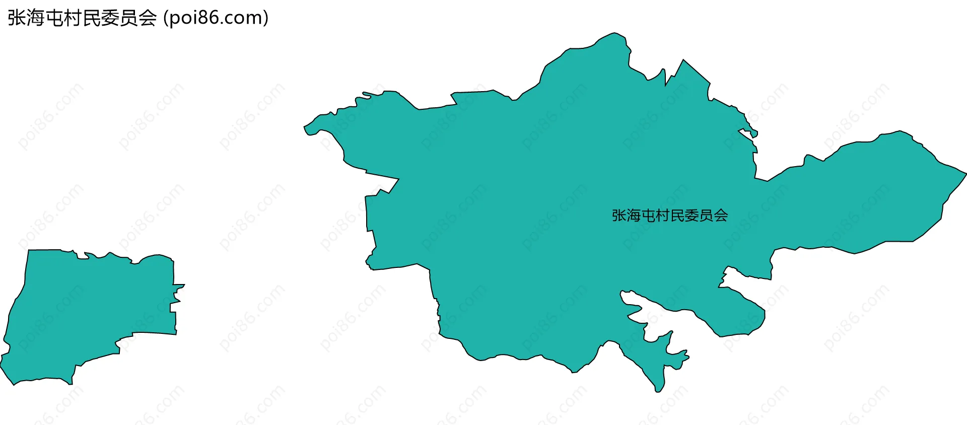 张海屯村民委员会边界地图