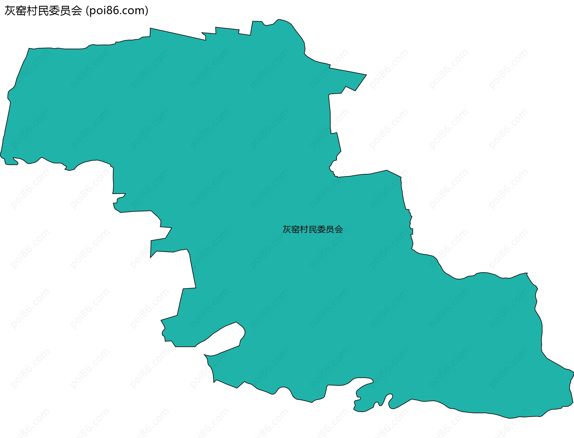 灰窑村民委员会边界地图