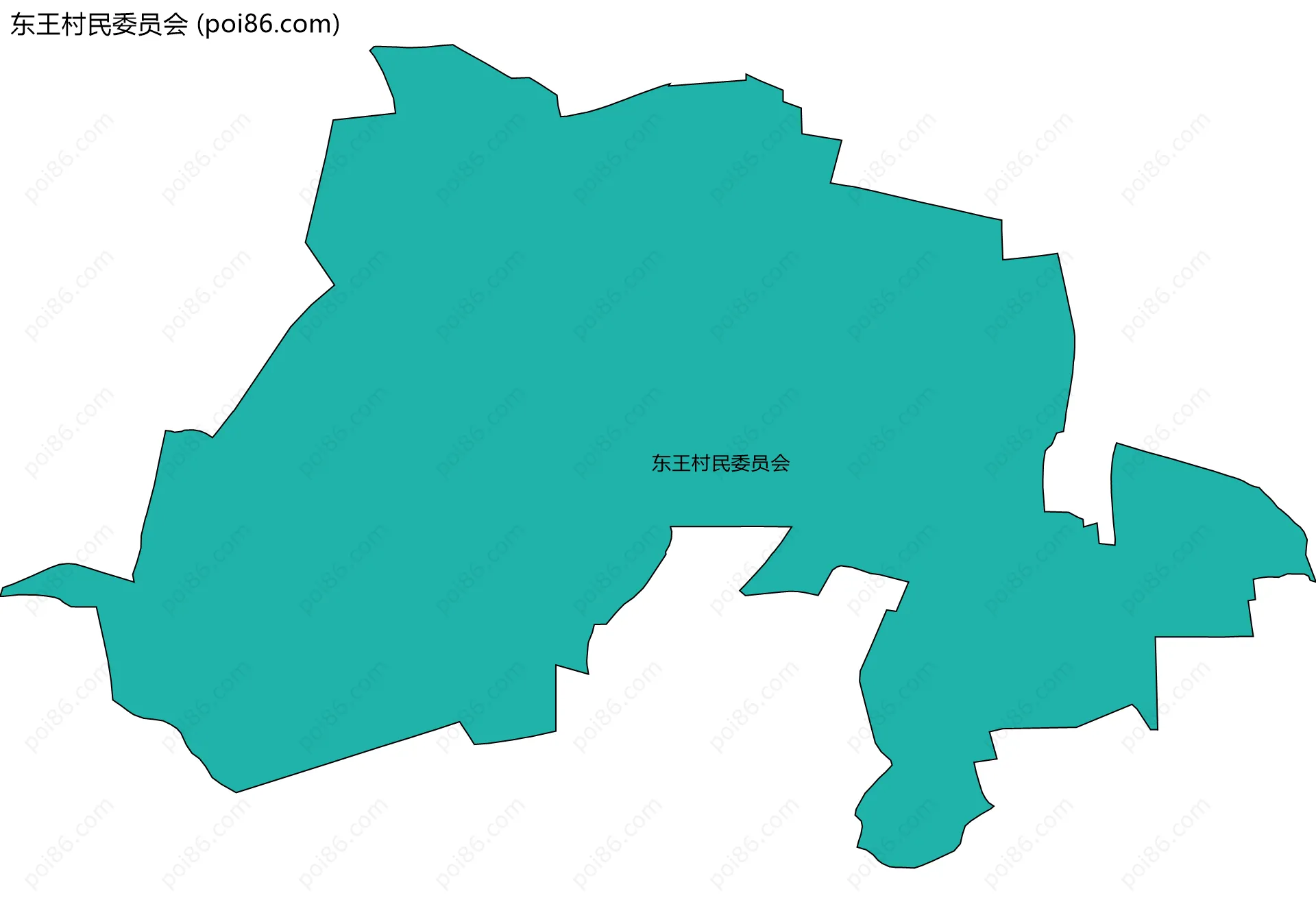 东王村民委员会边界地图