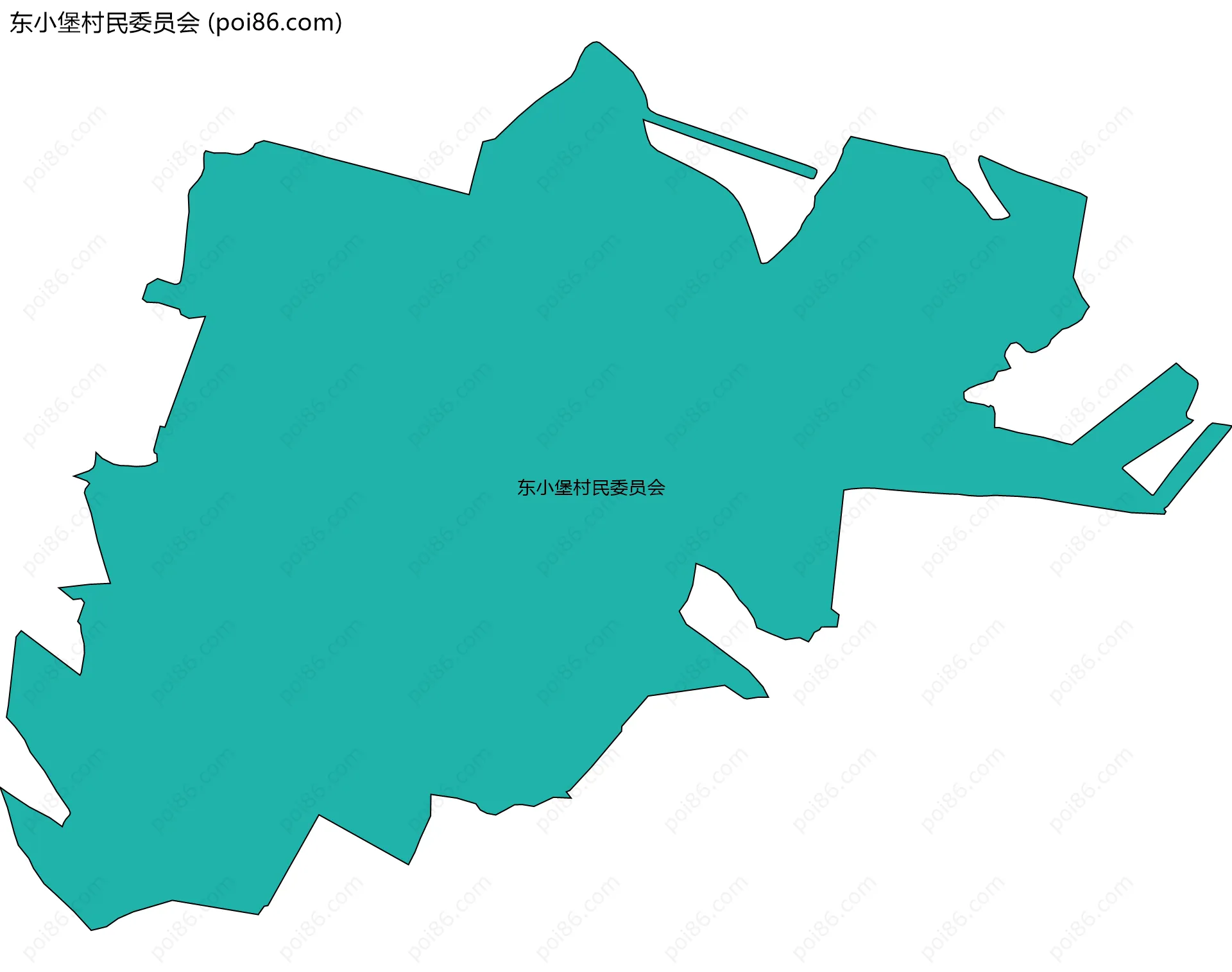 东小堡村民委员会边界地图