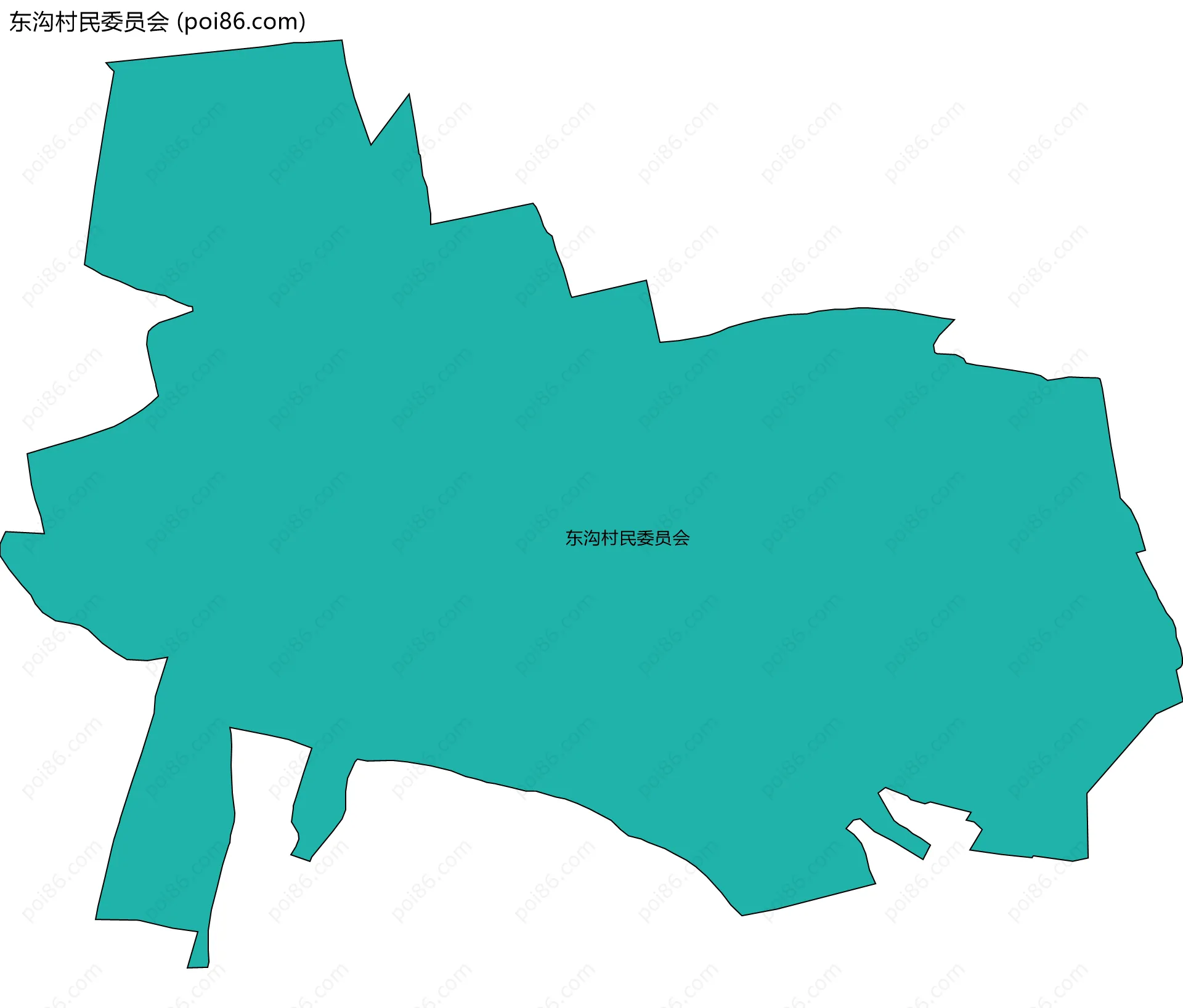 东沟村民委员会边界地图