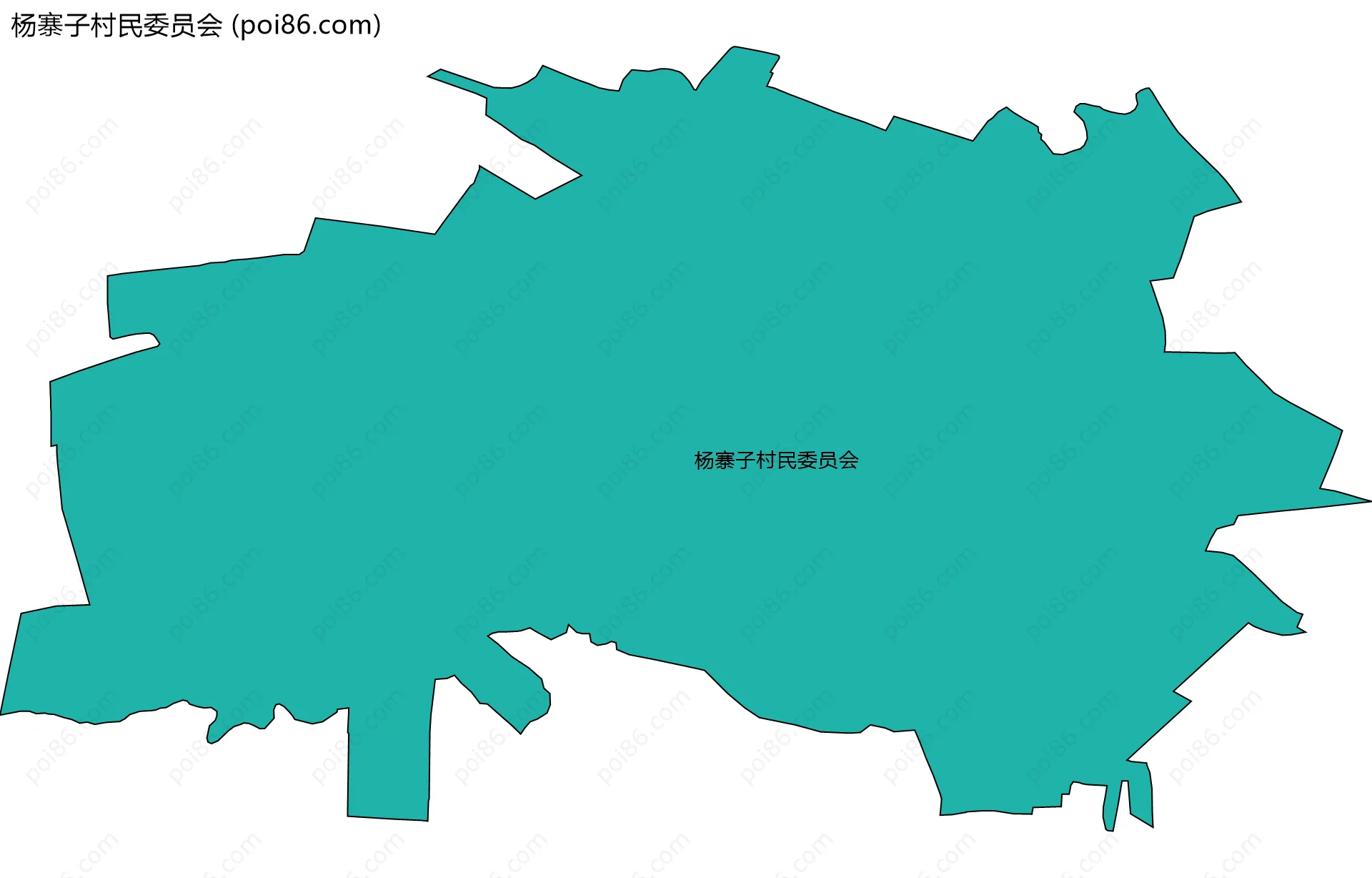 杨寨子村民委员会边界地图