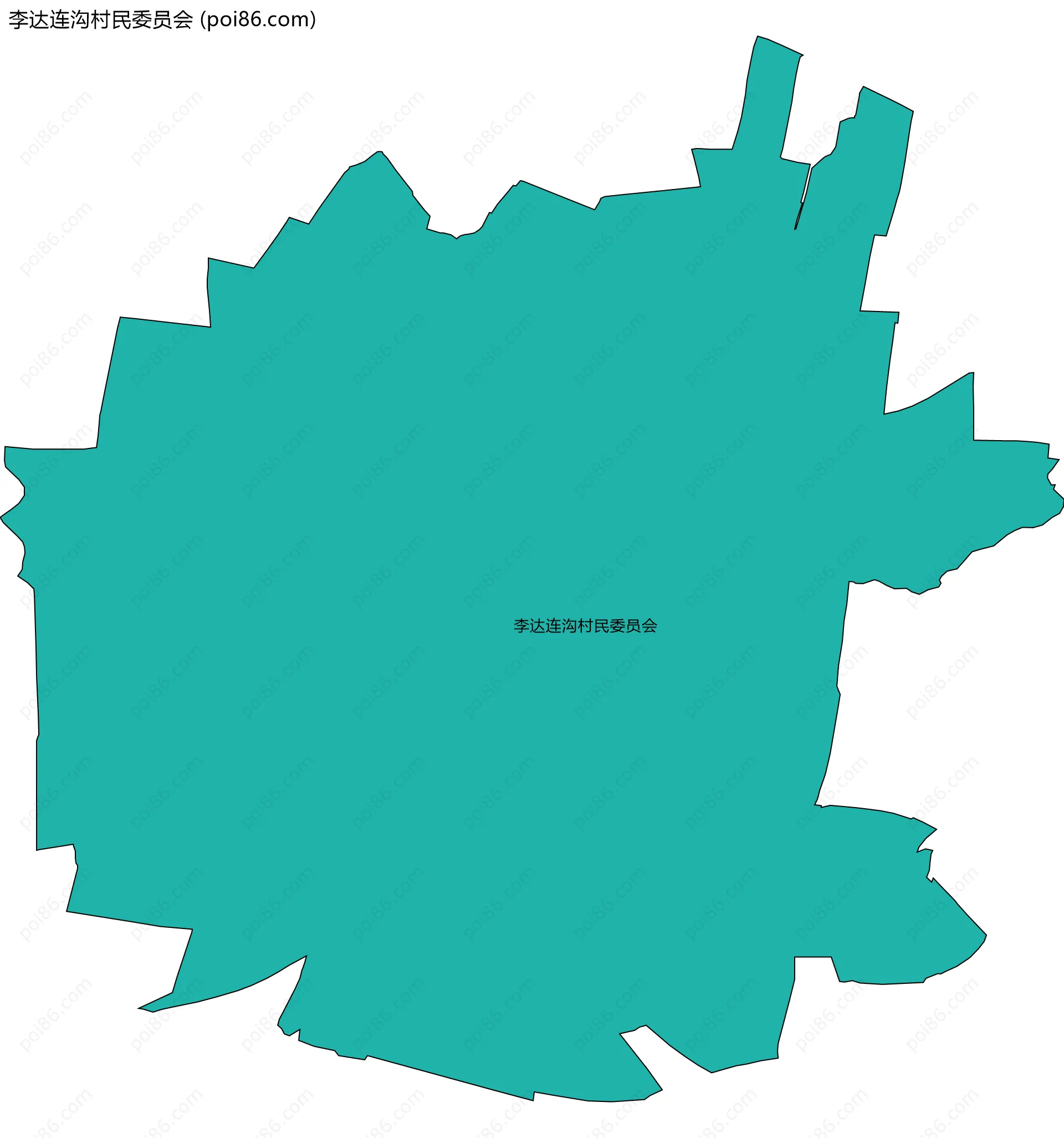 李达连沟村民委员会边界地图