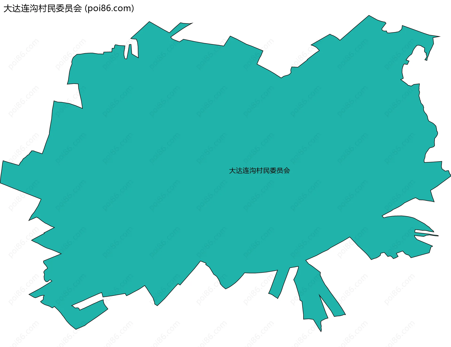 大达连沟村民委员会边界地图