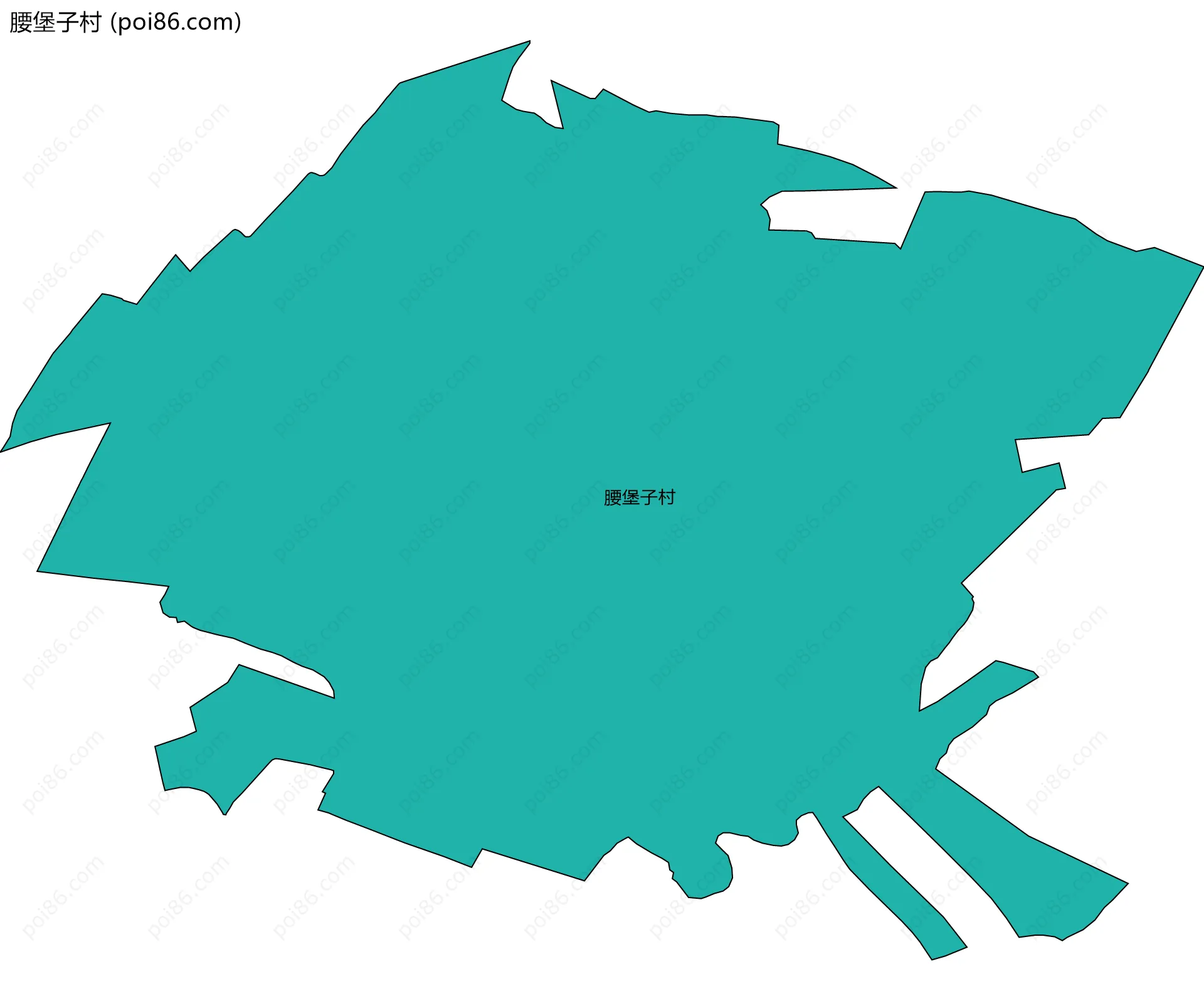 腰堡子村边界地图