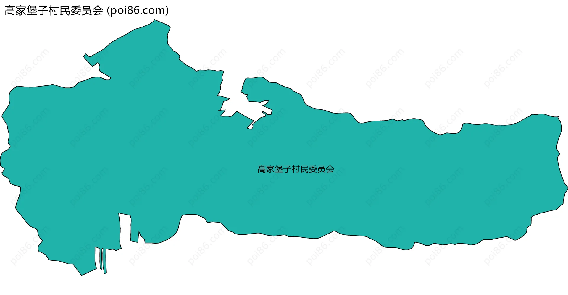 高家堡子村民委员会边界地图