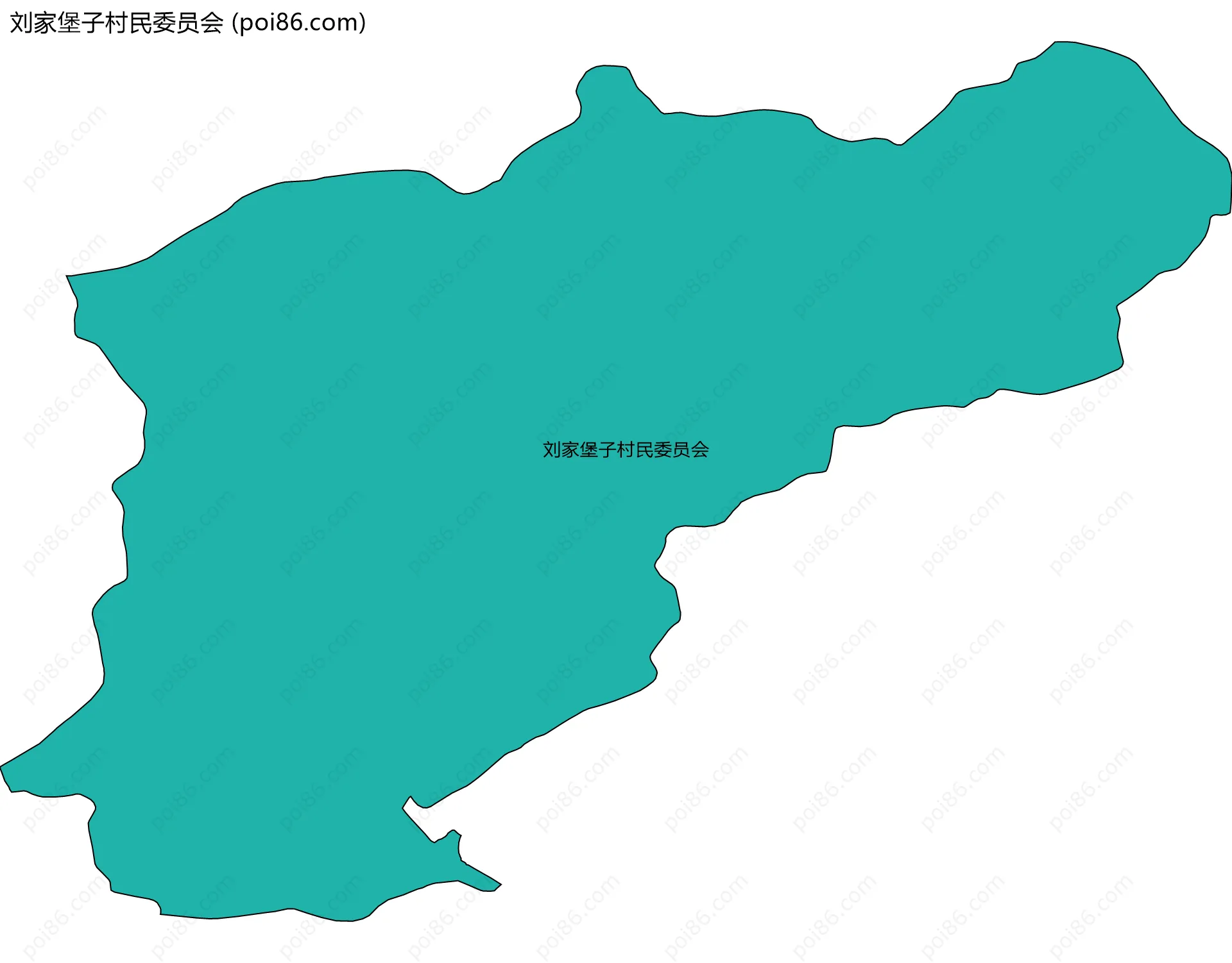 刘家堡子村民委员会边界地图