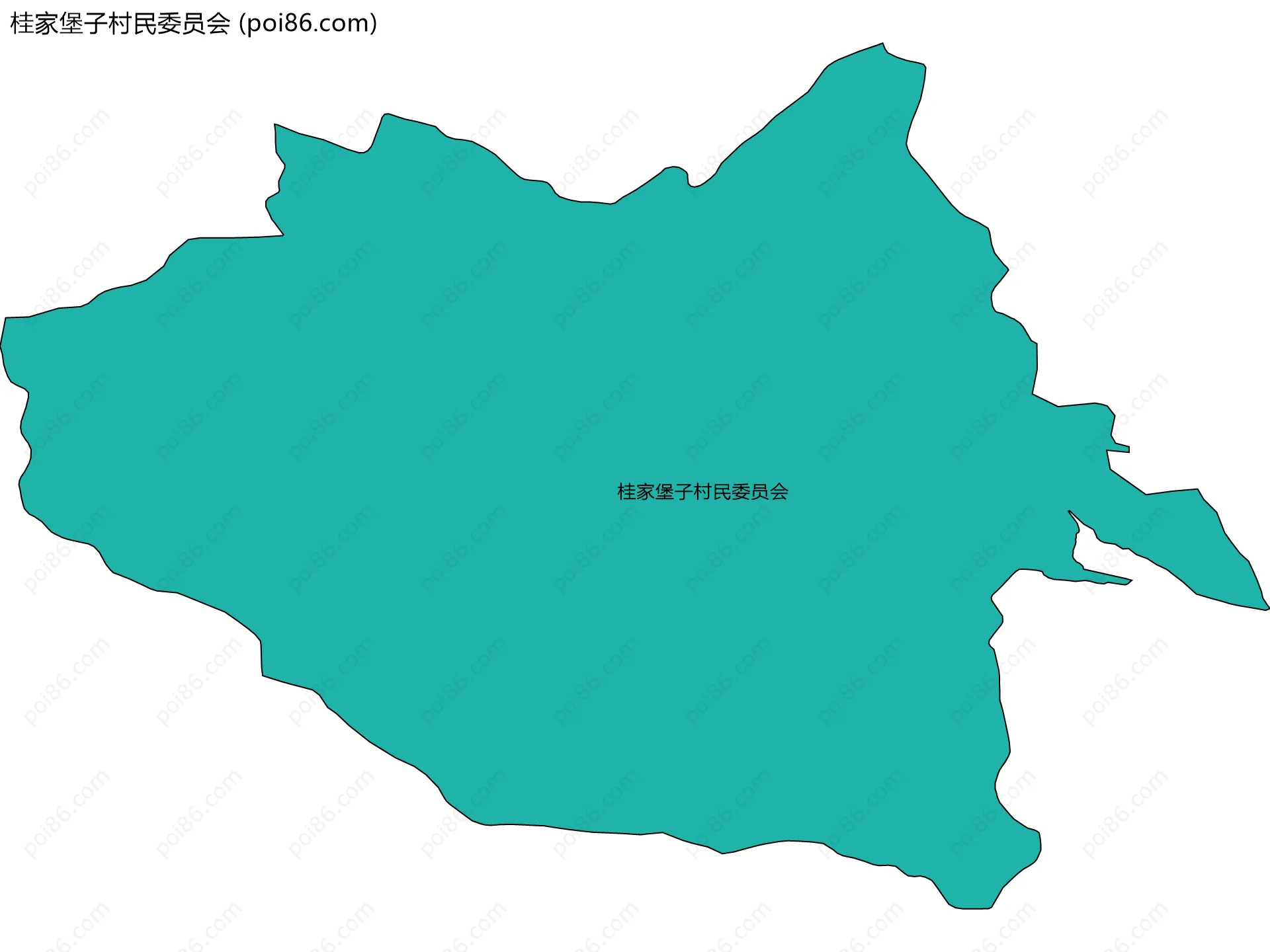 桂家堡子村民委员会边界地图