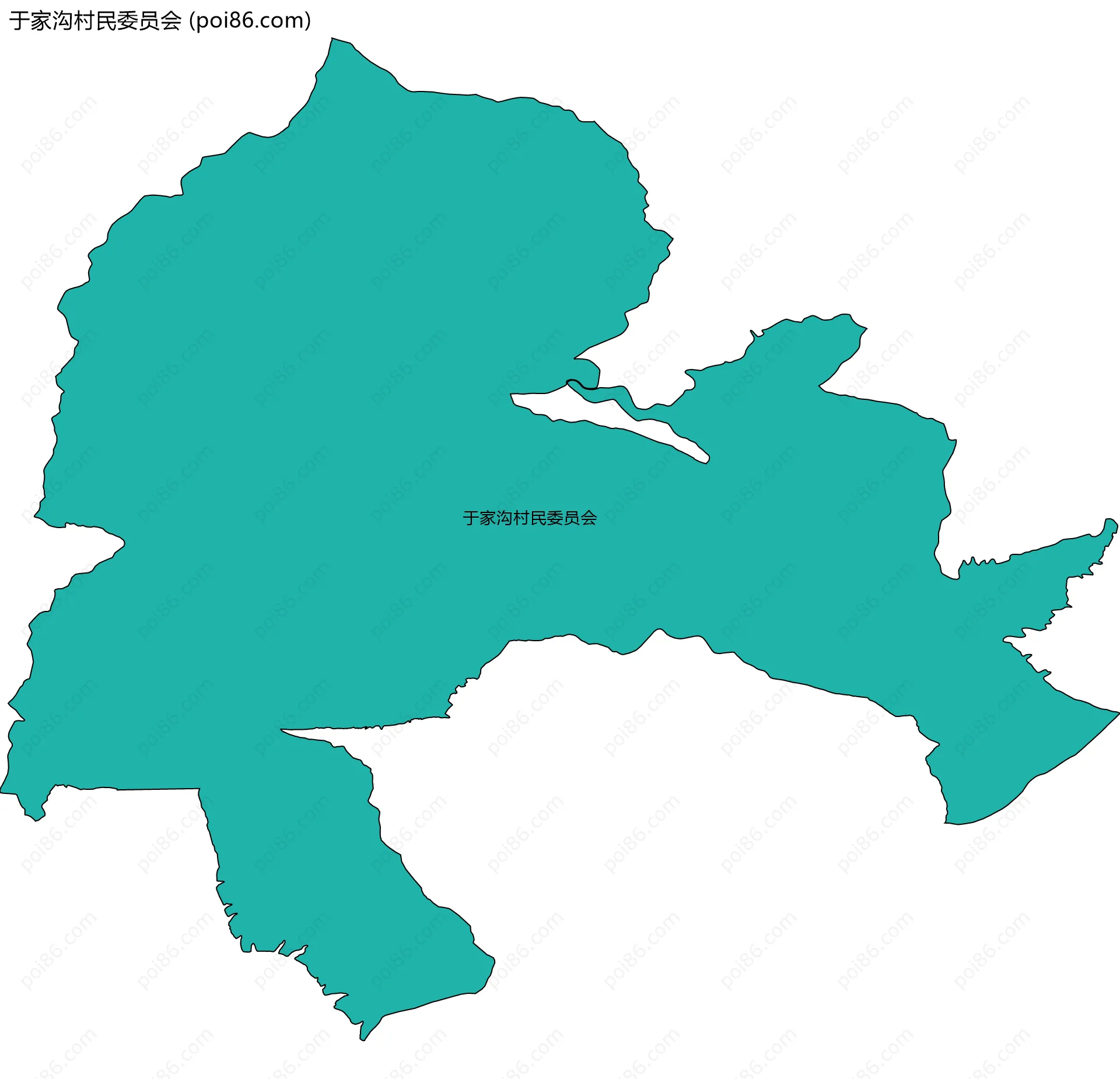 于家沟村民委员会边界地图