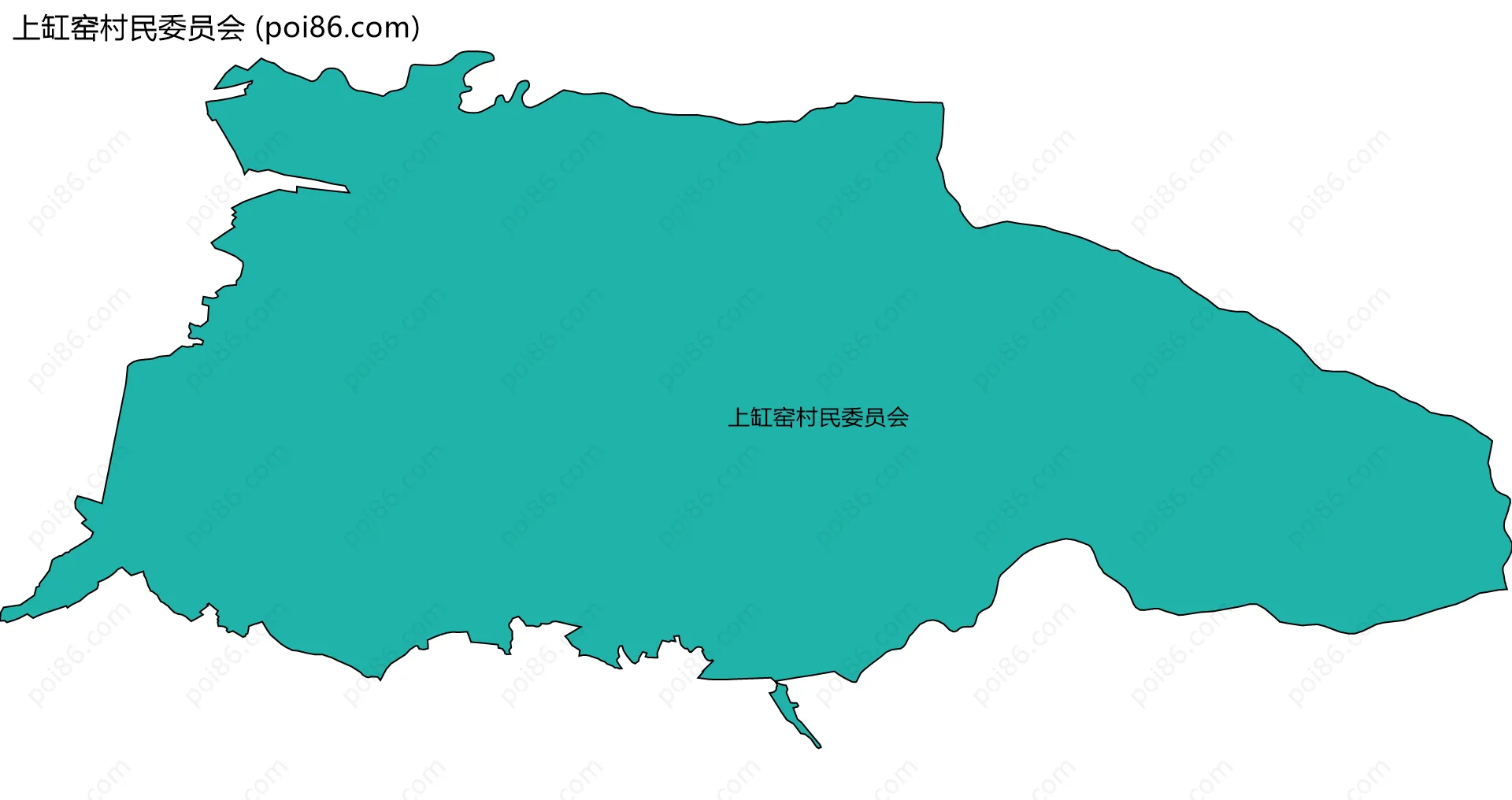 上缸窑村民委员会边界地图