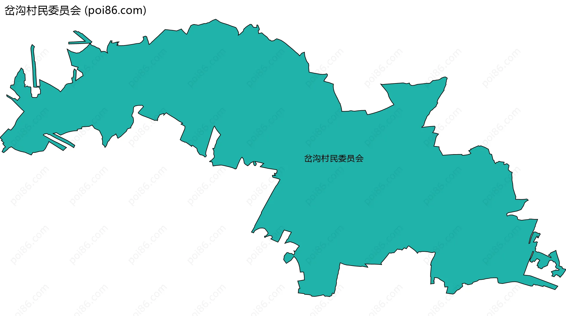 岔沟村民委员会边界地图