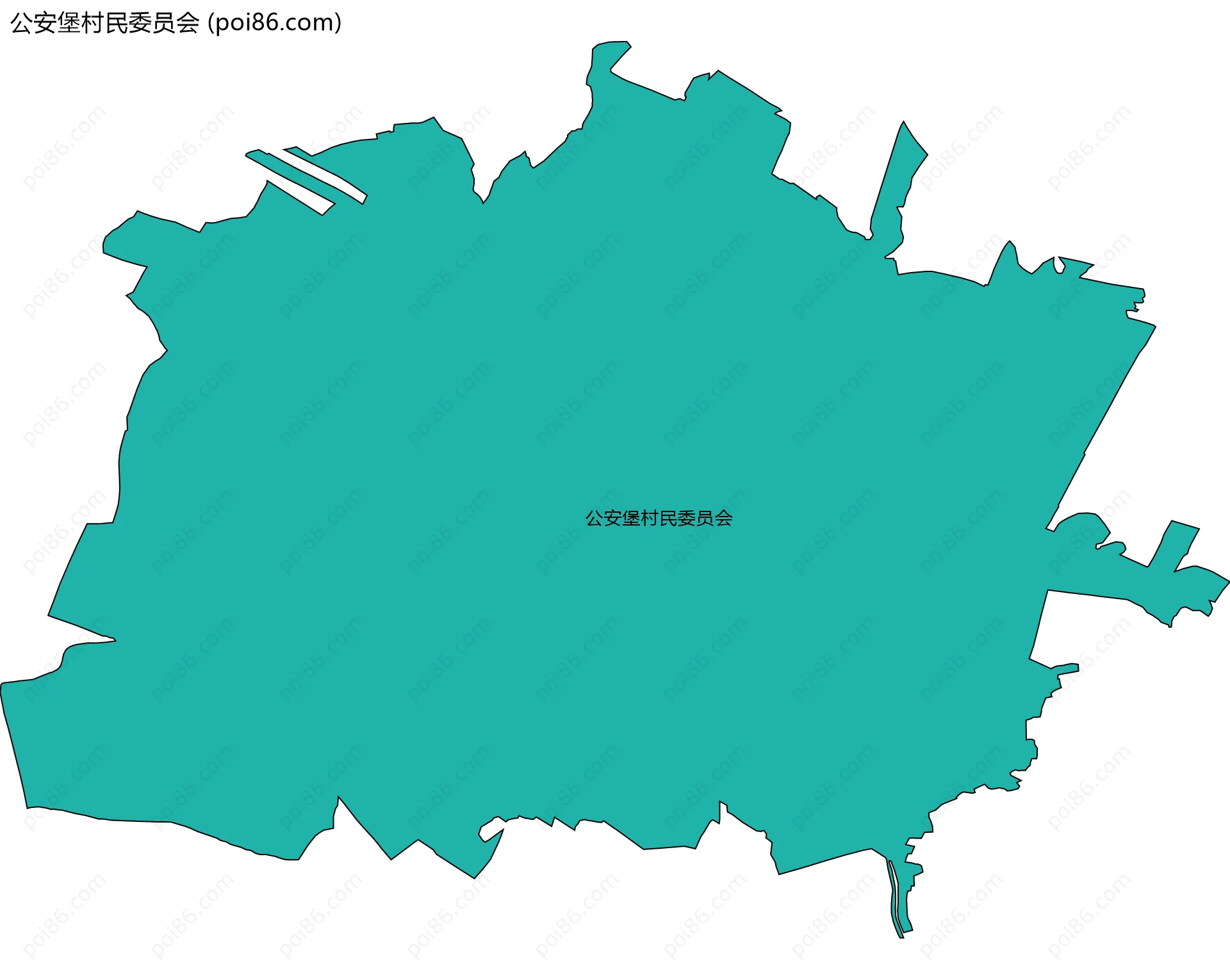 公安堡村民委员会边界地图