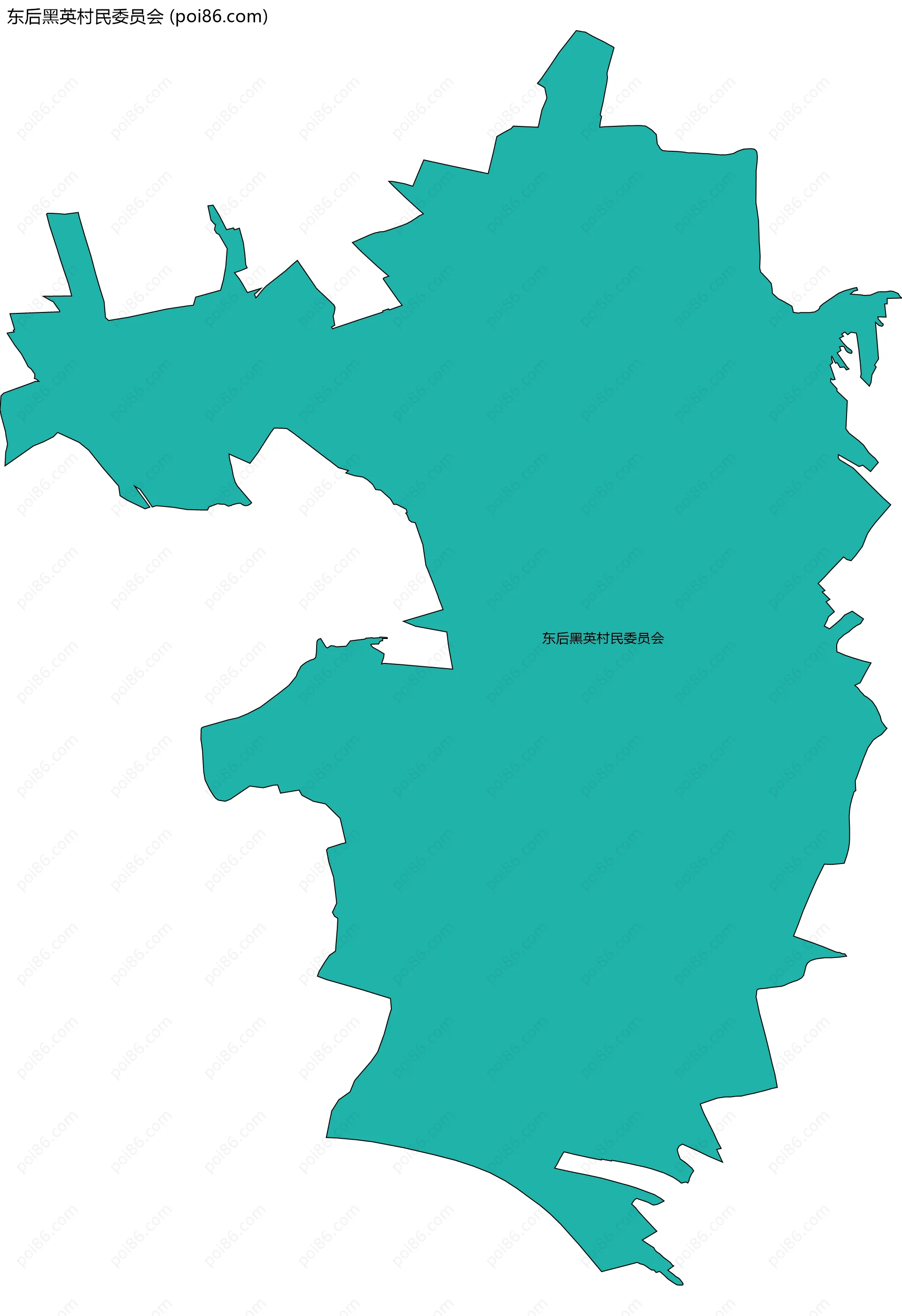 东后黑英村民委员会边界地图