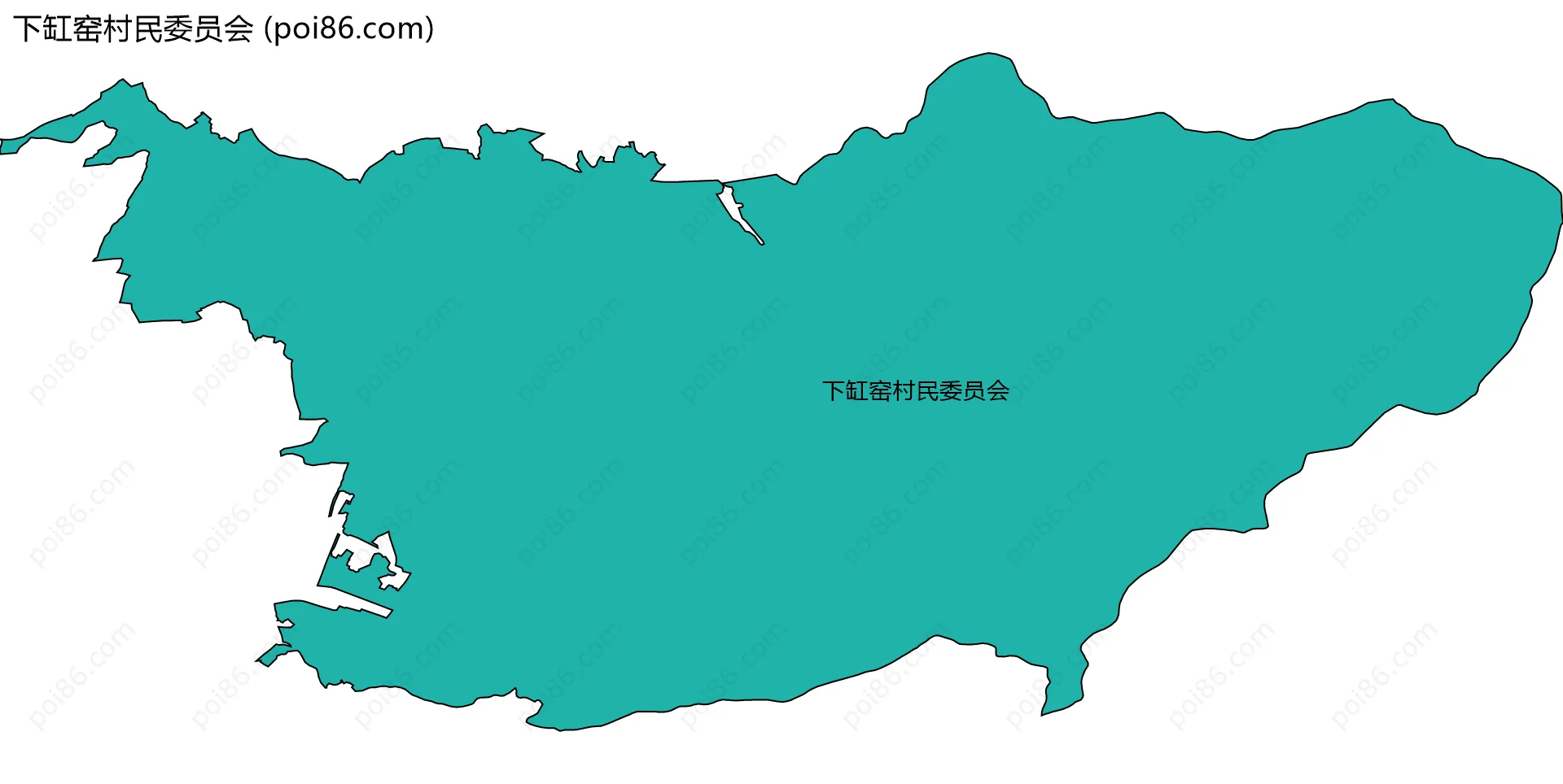 下缸窑村民委员会边界地图