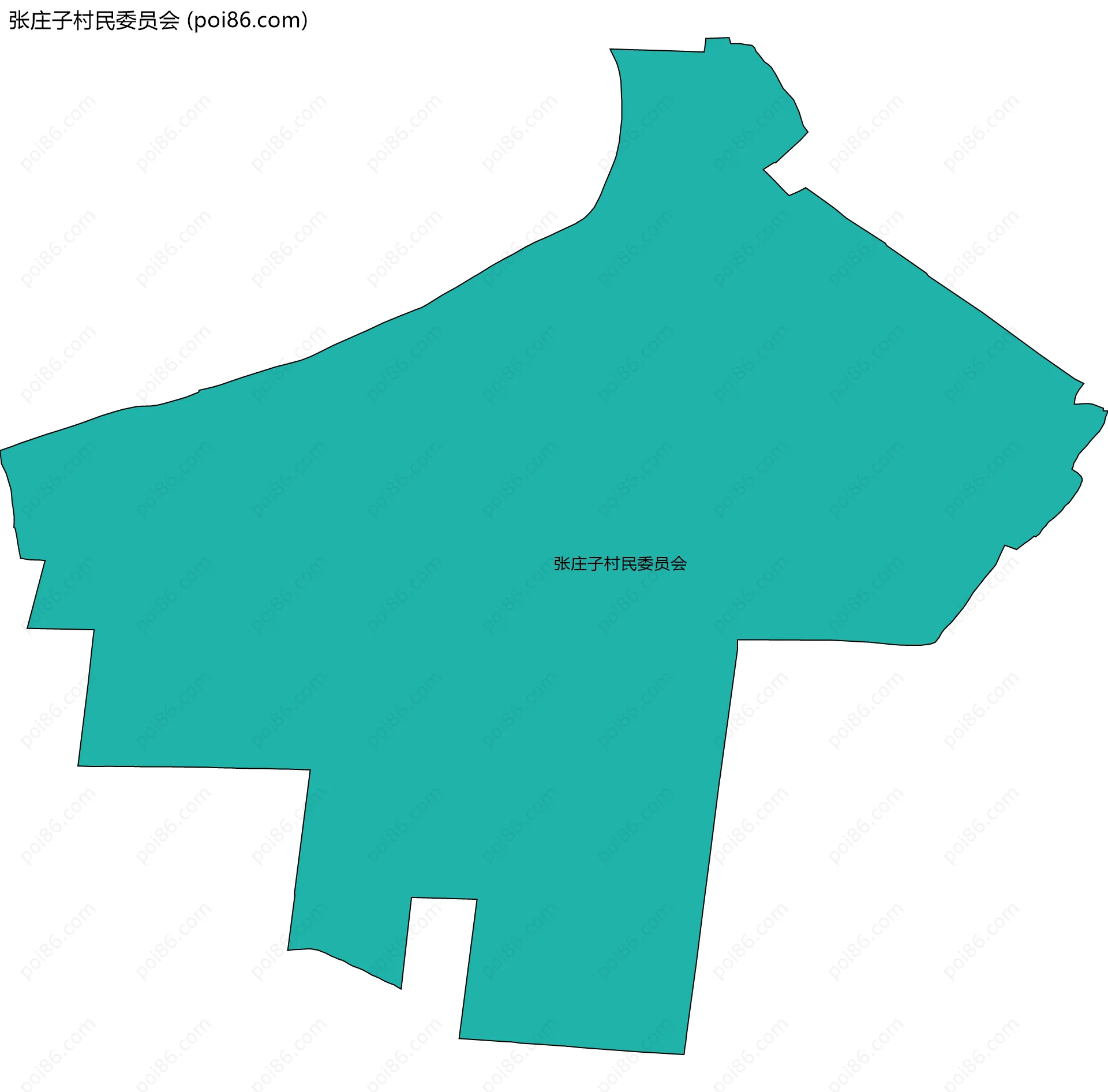 张庄子村民委员会边界地图
