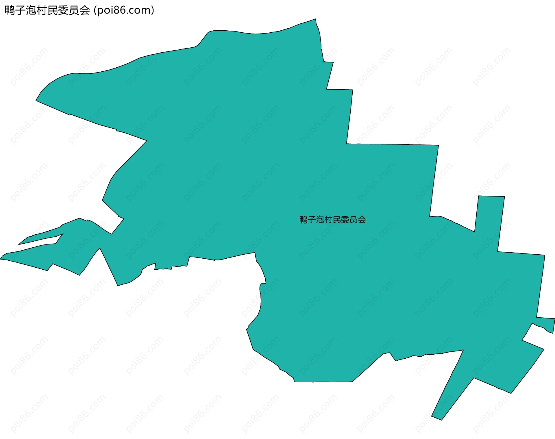 鸭子泡村民委员会边界地图