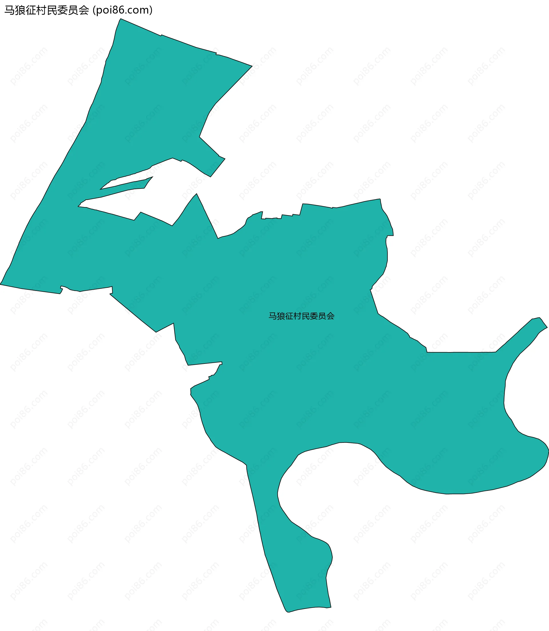 马狼征村民委员会边界地图