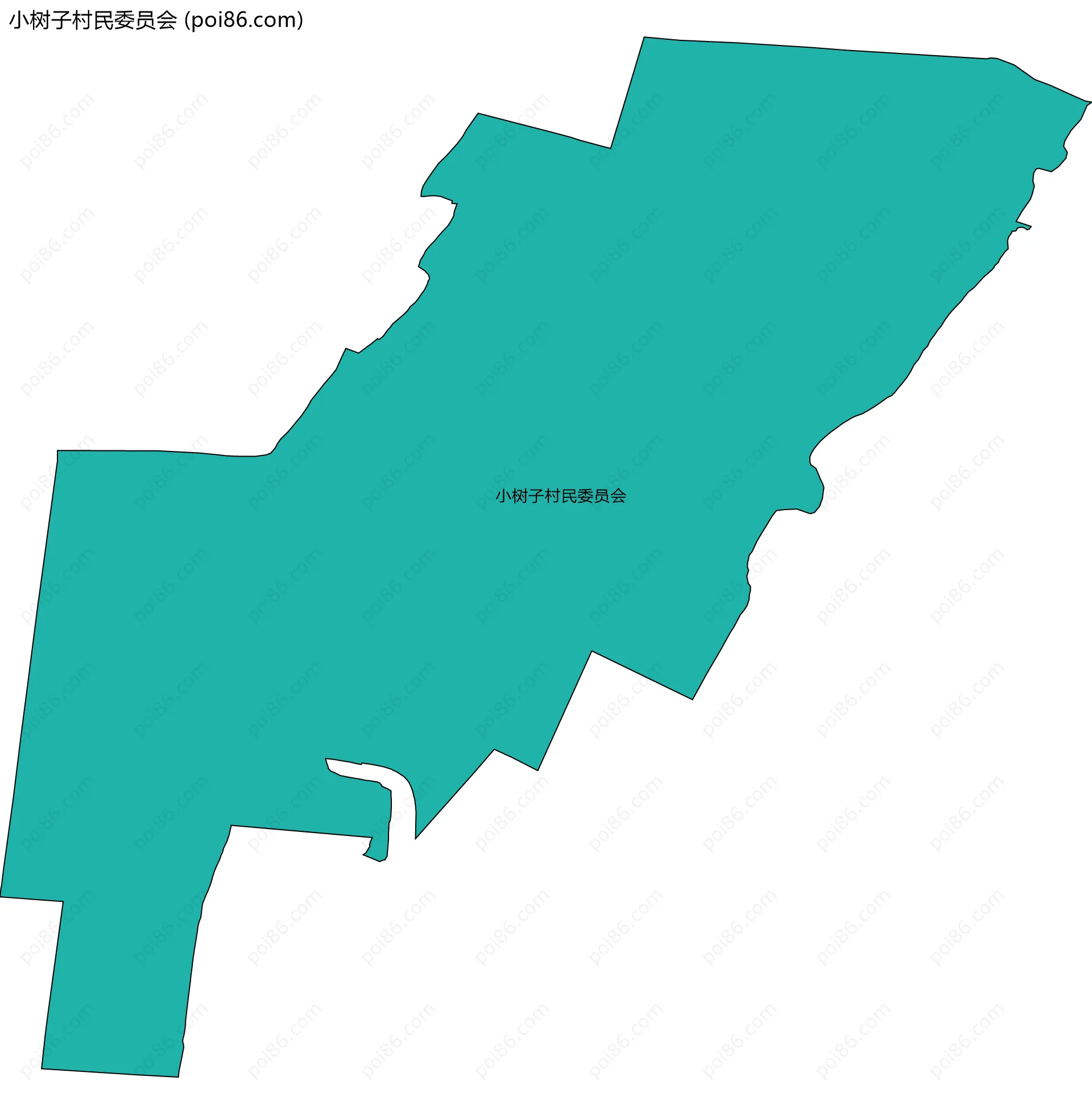 小树子村民委员会边界地图