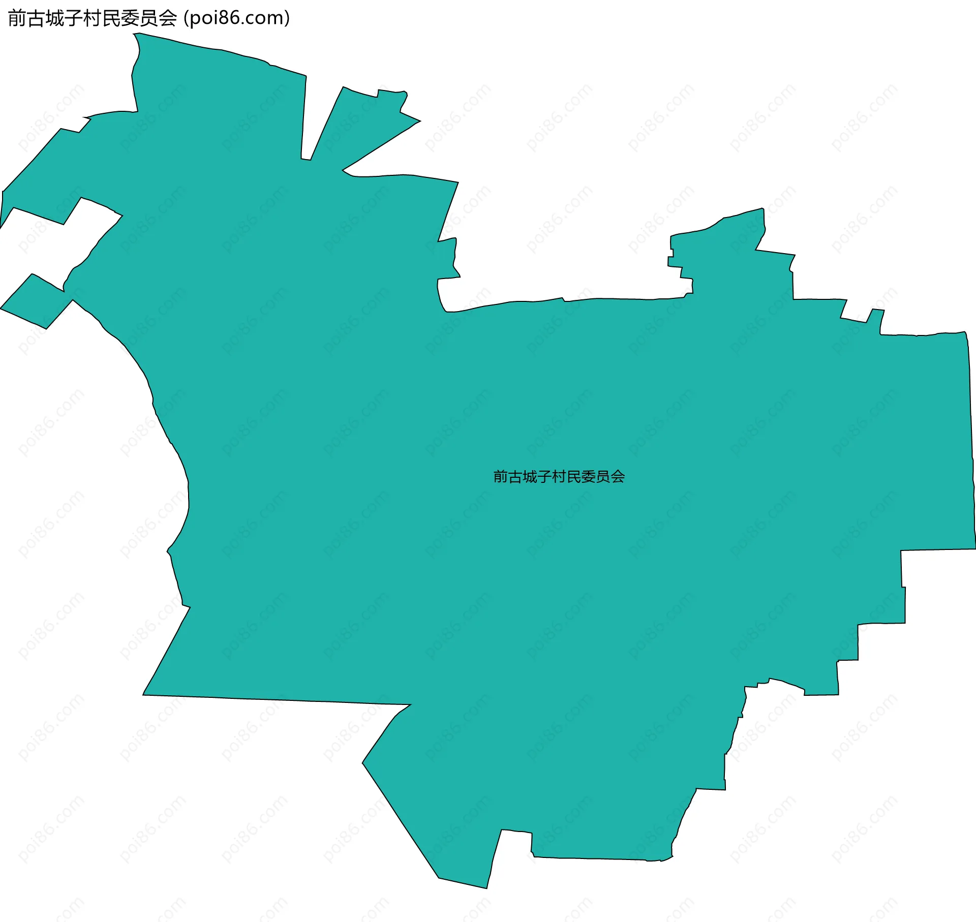 前古城子村民委员会边界地图